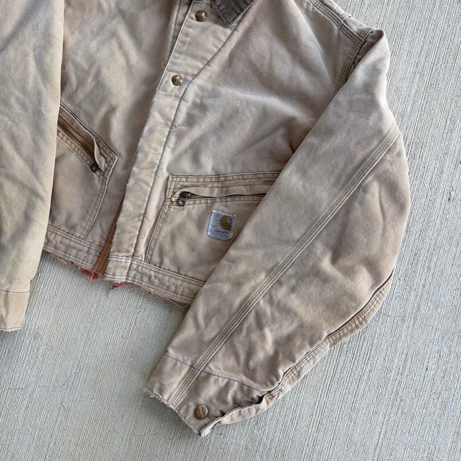 Carhartt × Vintage Carhartt brown cropped Detroit style work wear jacket Size US S / EU 44-46 / 1 - 4 Thumbnail