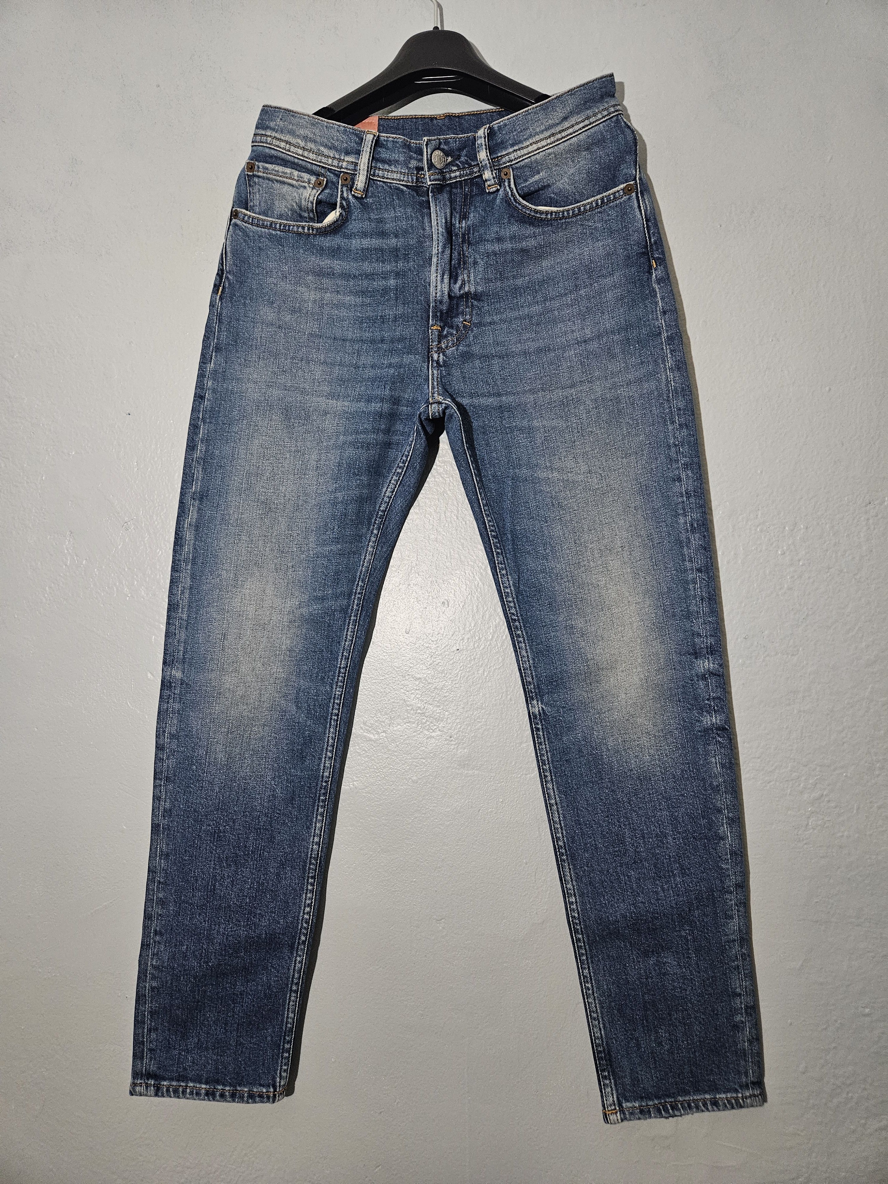 Acne Studios Blå Konst Melk Mid Blue AW18 Back Tab Denim Jeans Size US 27 - 4 Thumbnail