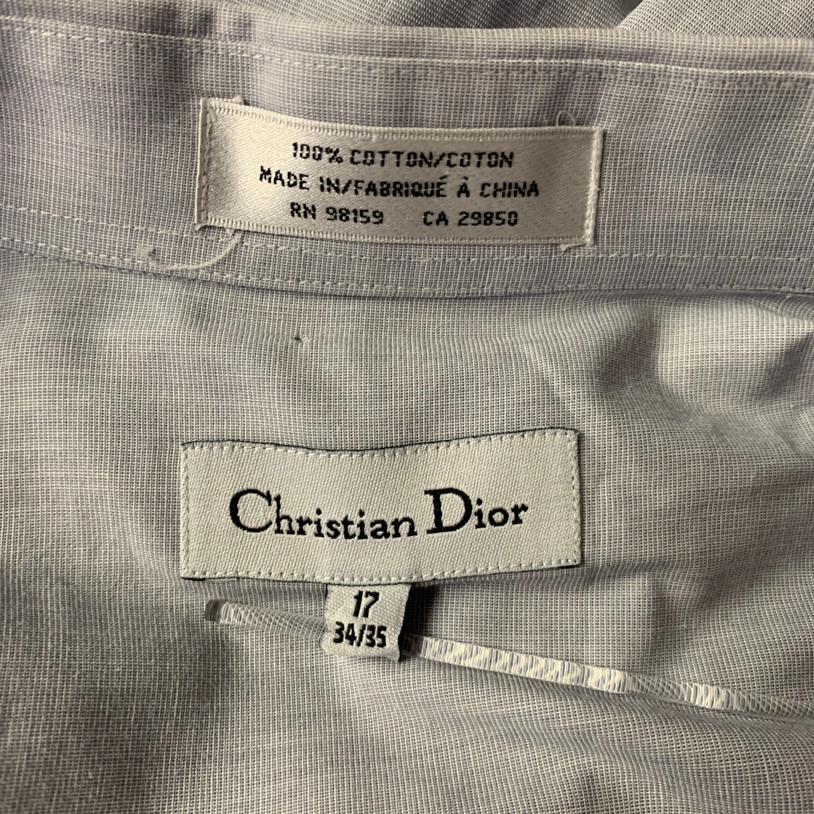 Dior Size XL Grey Heather Cotton Vintage Long Sleeve Shirt Size US XL / EU 56 / 4 - 5 Thumbnail