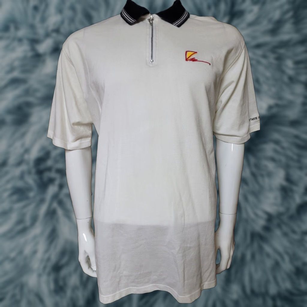 Vintage VTG Doritos Logo 1/4 Zip Polo Golf Shirt L White Vantage Polo Men 90s Y2K Vintage Loudest Taste on Earth Nice Size US L / EU 52-54 / 3 - 1 Thumbnail