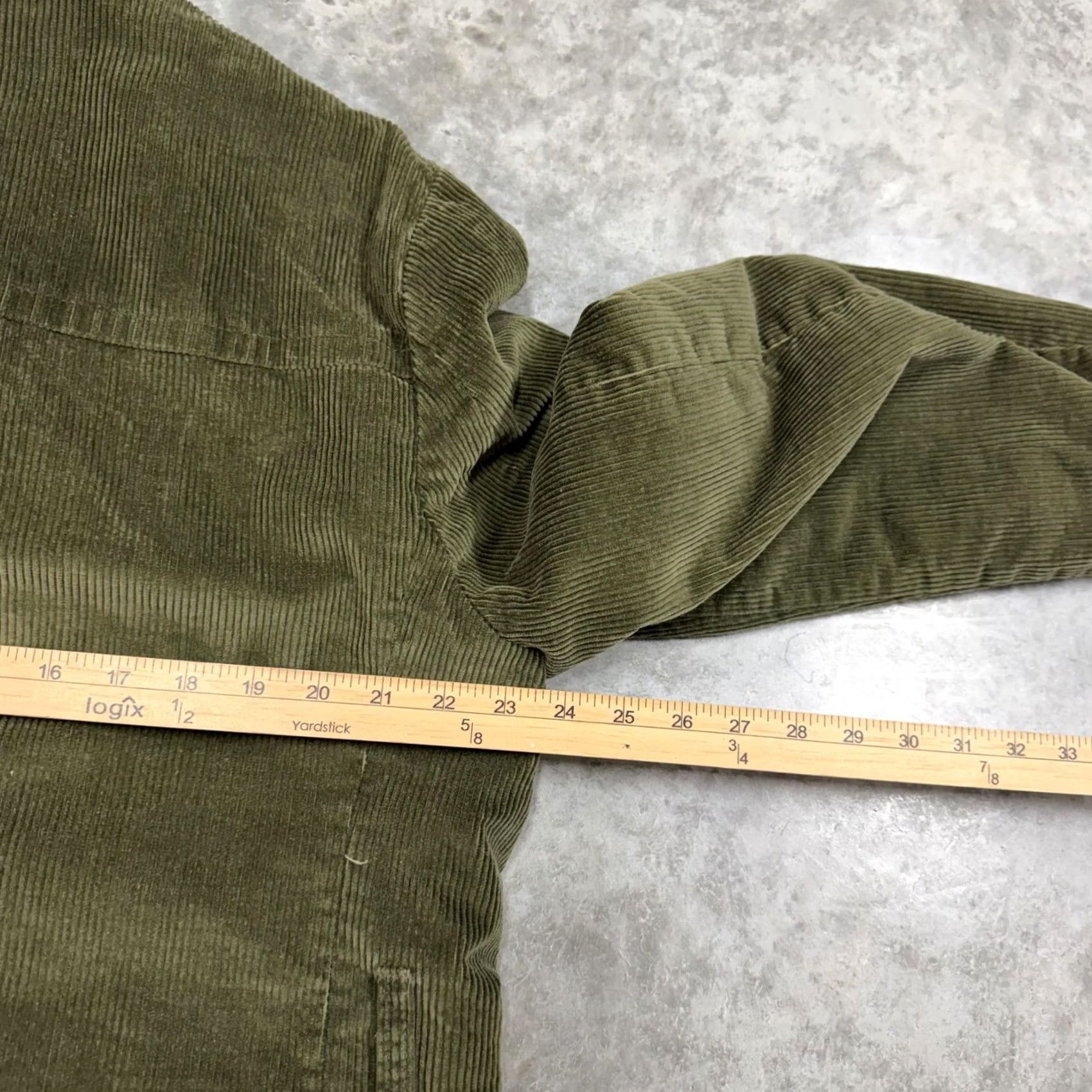 Sears Vintage Sears Coat Mens 42 Green Corduroy Field Military Faux Fur Lined Outdoor Coat Size US XS / EU 42 / 0 - 4 Thumbnail