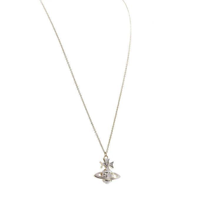 Vivienne Westwood Vivienne Westwood Gold Saturn Bow Necklace Size ONE SIZE - 6 Thumbnail
