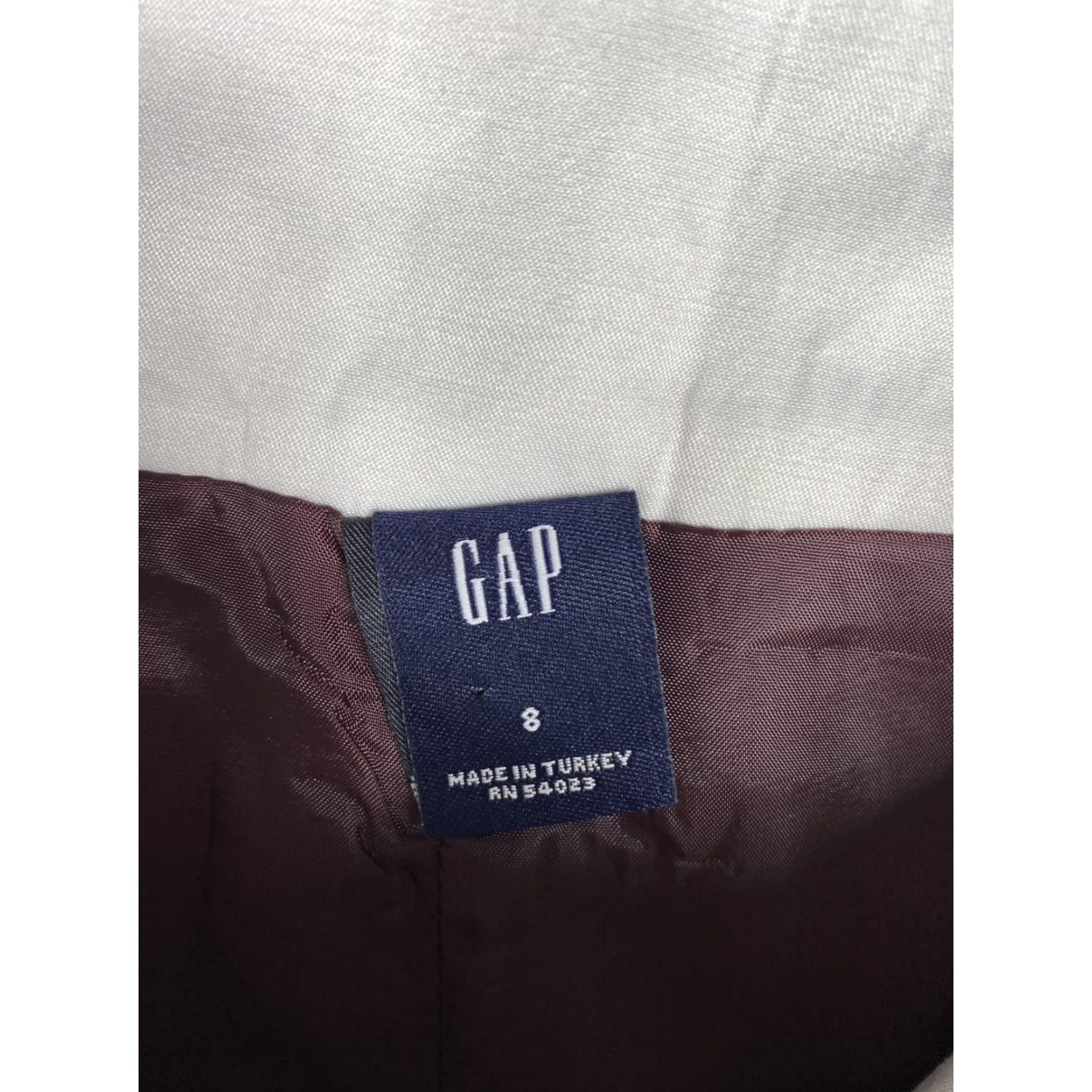 Gap VINTAGE Gap Skirt Womens 8 Brown Lined Wool Blend Knee Length Side Zip Y2K Size 30" / US 8 / IT 44 - 5 Thumbnail