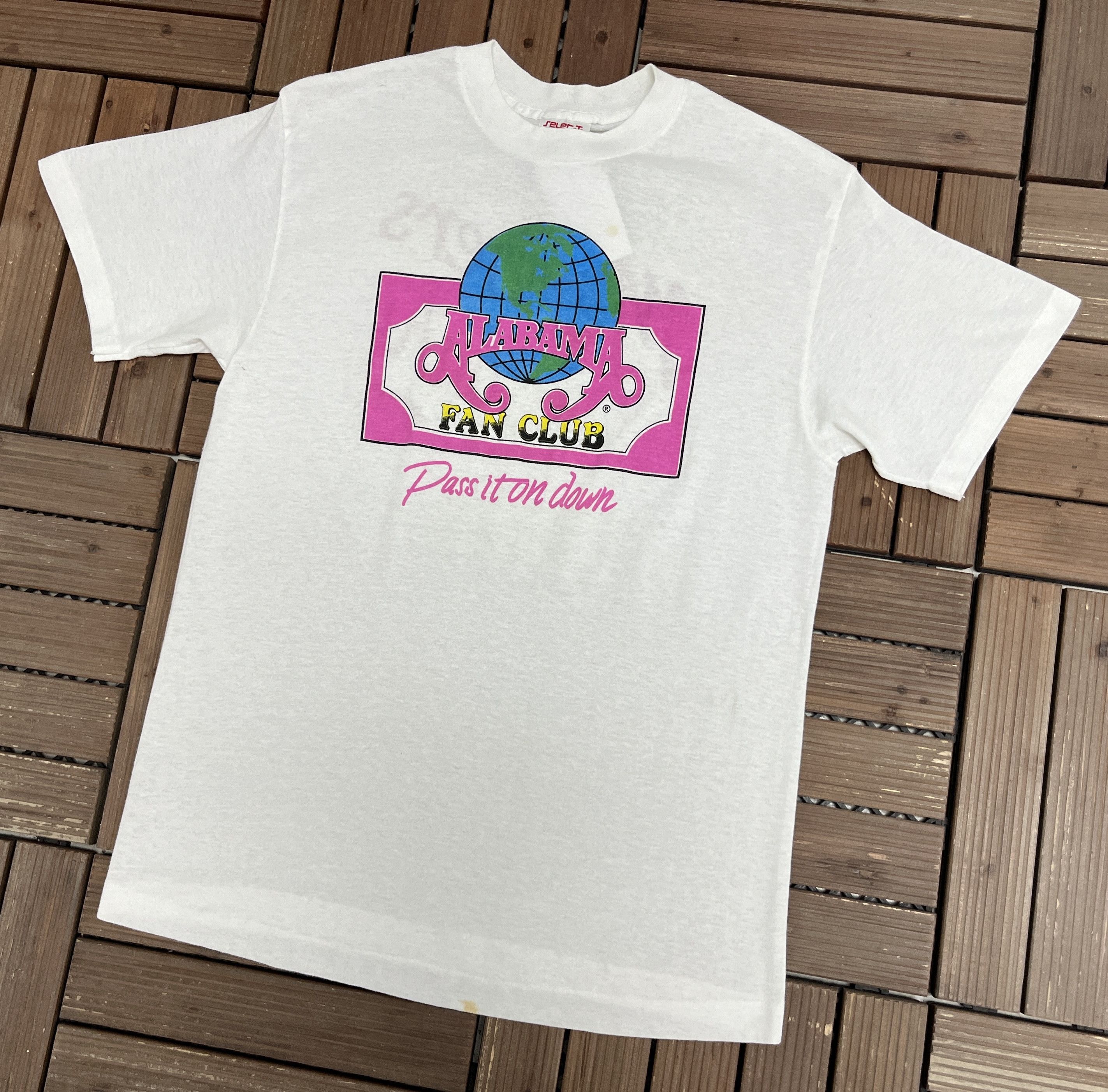 Vintage Alabama Fan Club Pass It On Down Vintage White T-Shirt Tee Size US L / EU 52-54 / 3 - 3 Thumbnail