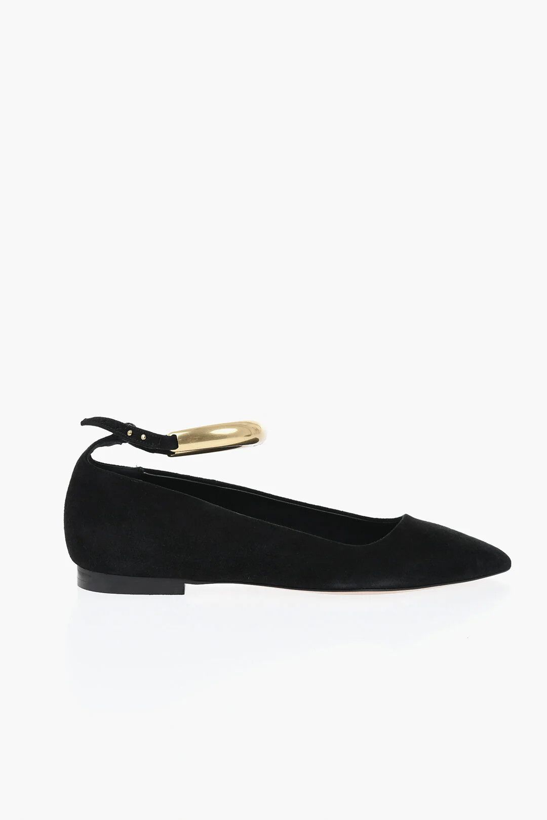 Isabel Marant og1mm0326 Point-Toe Suede Ballerinas in Black Size US 7 / IT 37 - 1 Thumbnail