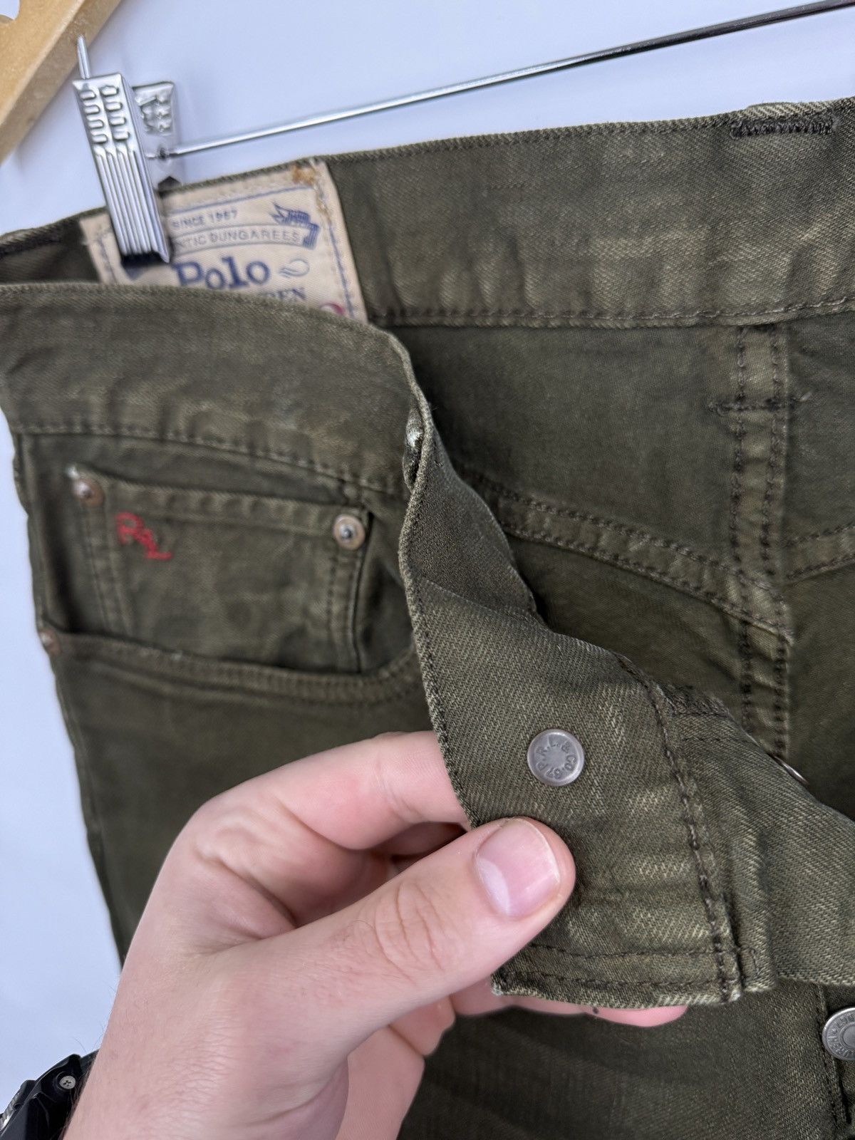 Denim & Supply Ralph Lauren 🇺🇸 Vintage Ralph Lauren Sullivan Slim Jeans Olive USA Style Size US 34 / EU 50 - 8 Thumbnail