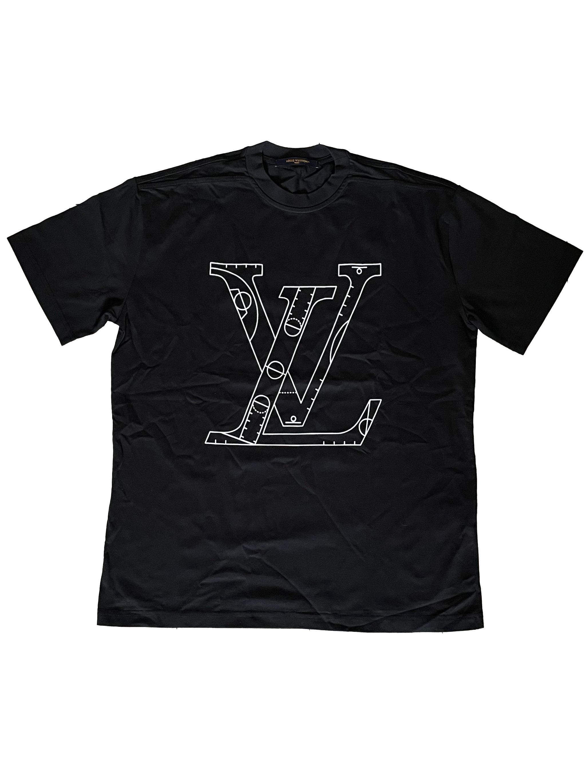 Louis Vuitton × NBA Louis Vuitton NBA Basketball Logo Black Shirt Size US M / EU 48-50 / 2 - 1 Thumbnail
