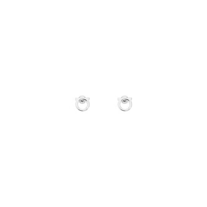 image of Salvatore Ferragamo O1S22I1N0524 Size-Os Gancini Earrings In Silver, Women's