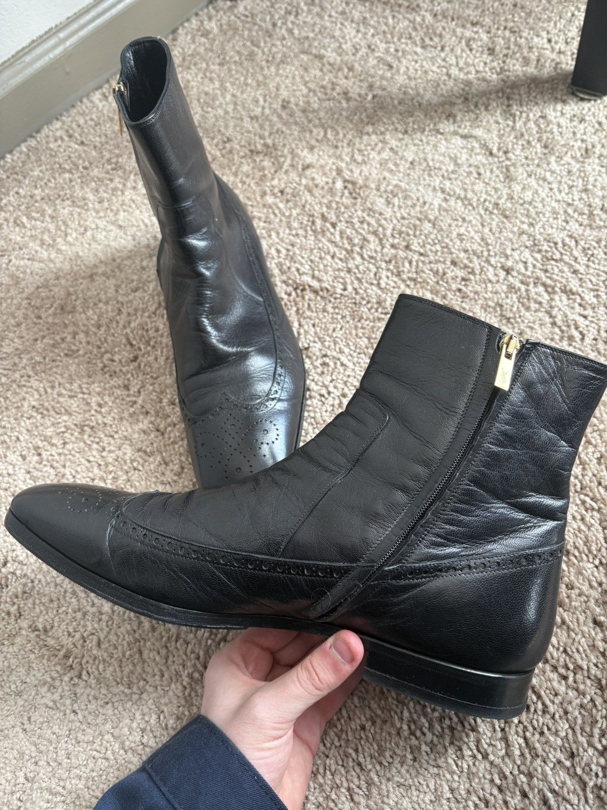 Saint Laurent Paris Yves Saint Laurent by Tom Ford Western Square Toe Boot 42 9 Size US 9 / EU 42 - 2 Thumbnail