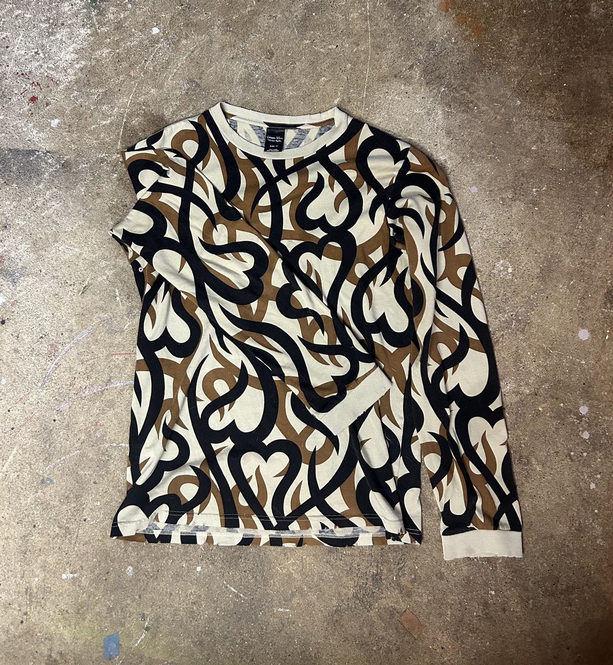 Number (N)ine SOLD Number (N)ine AW 04 Tribal Camo Longsleeve | Grailed