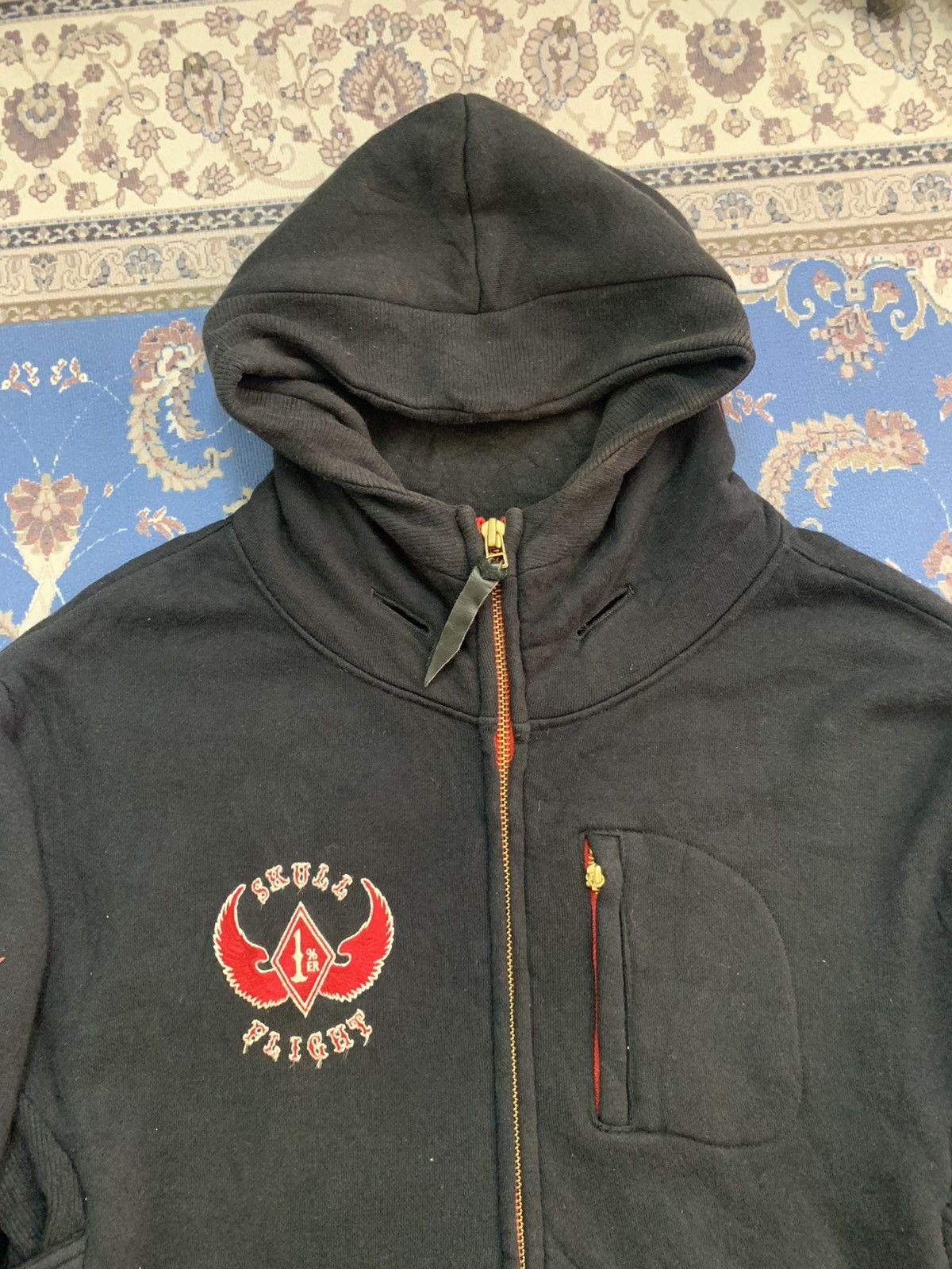 Hysteric Glamour Japanese Brand SKULL FLIGHT Rider Affliction Flak Sweater Size US M / EU 48-50 / 2 - 6 Thumbnail