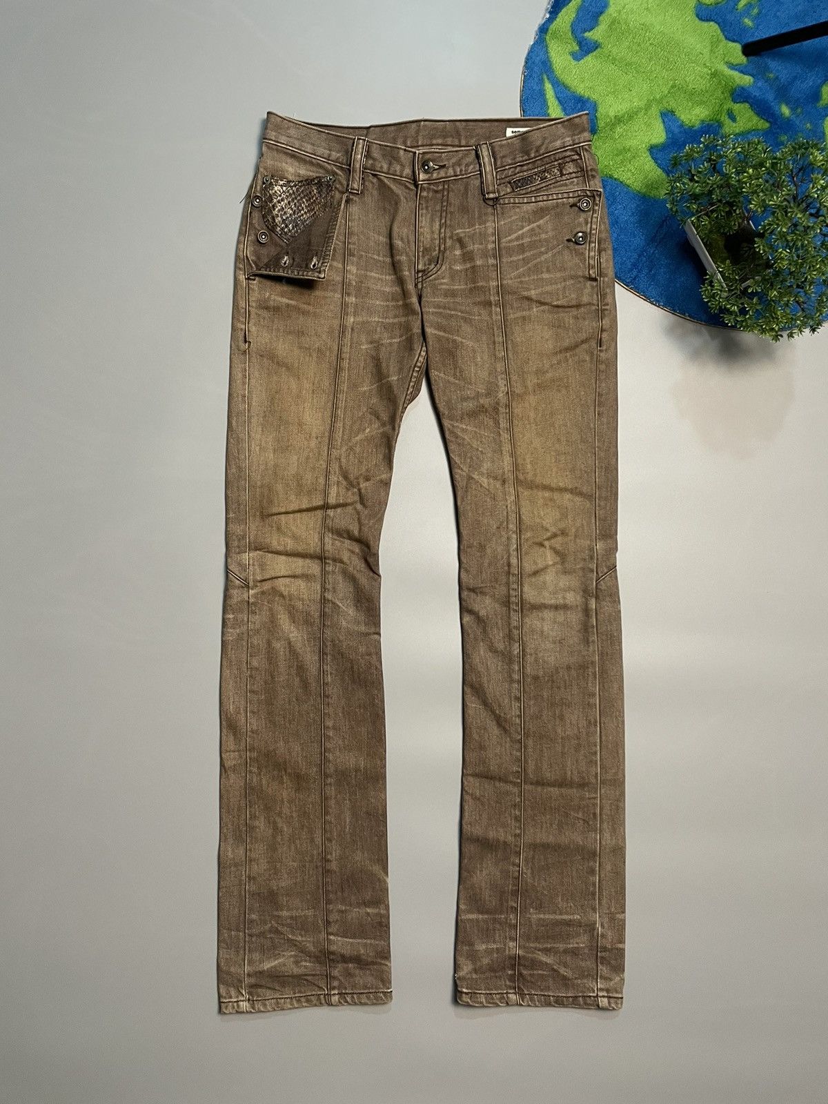 If Six Was Nine Snake Skin Semantic Design Denim Size US 32 / EU 48 - 1 Thumbnail
