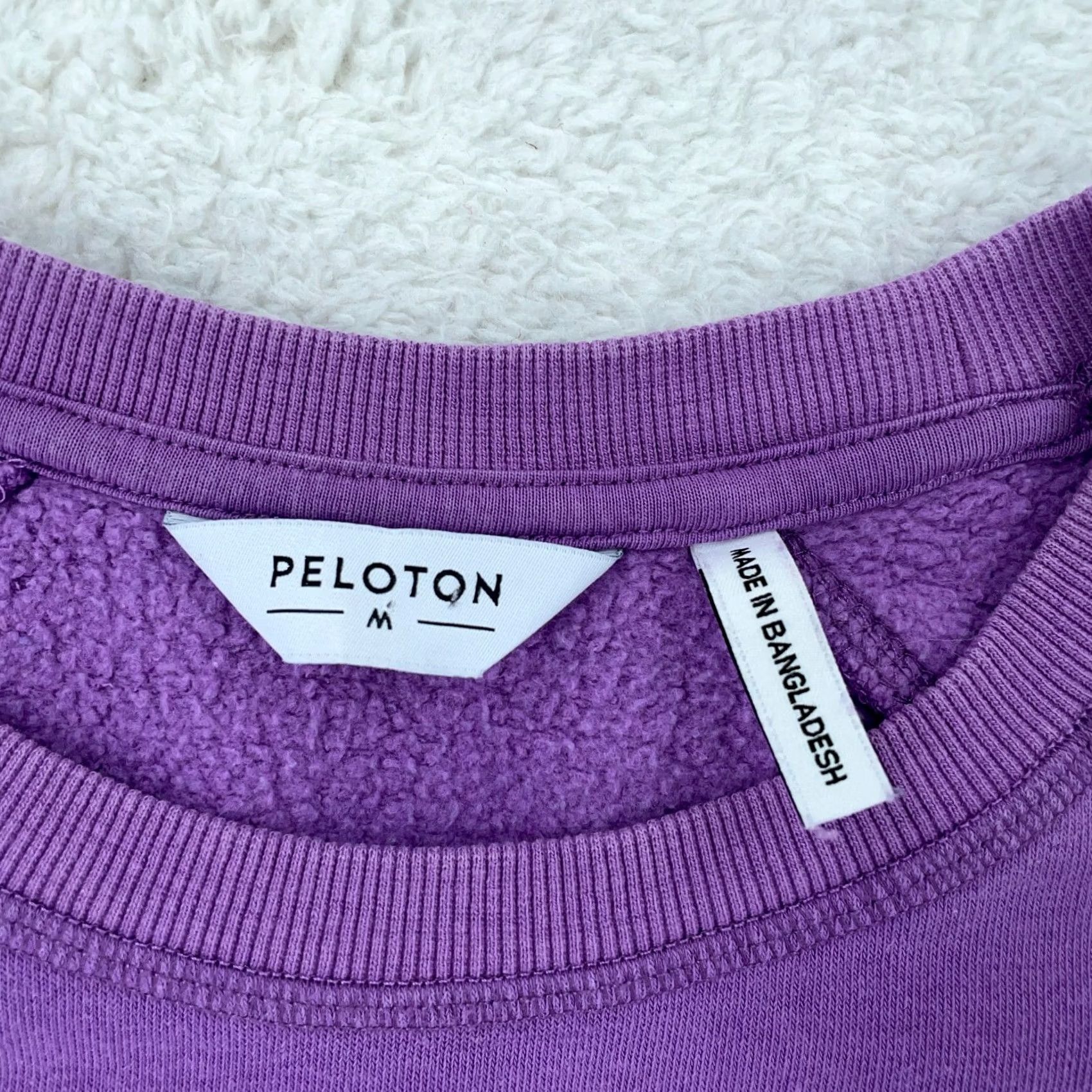 Vintage Peloton Sweatshirt Women Medium Purple Fleece Lined Cozy Warm Winter Long Sleeve Size M / US 6-8 / IT 42-44 - 3 Thumbnail