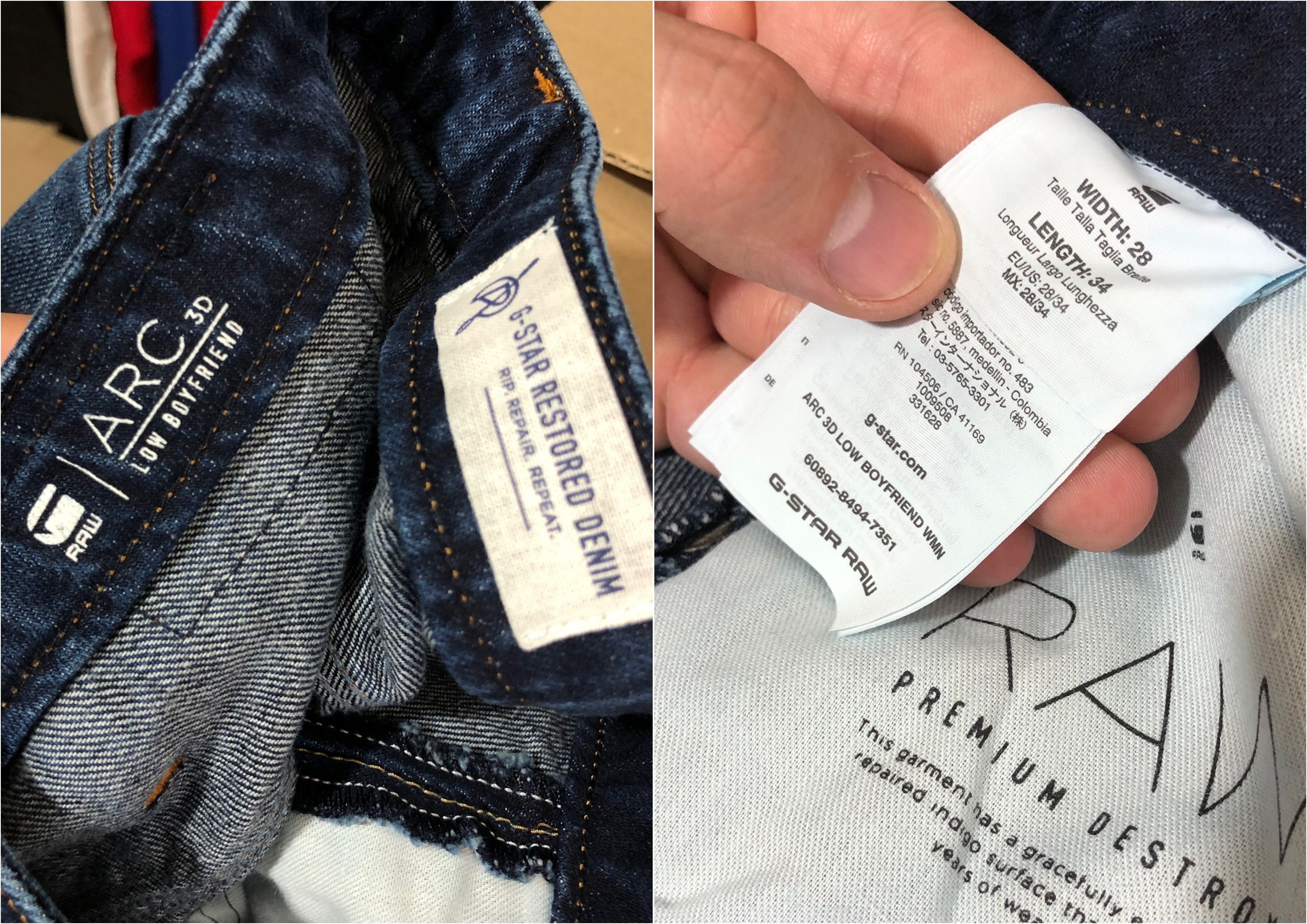 G-Star G-Star Raw Arc 3D Low Boyfriend Jeans Denim Pants 28x34 Size 28" / US 6 / IT 42 - 9 Thumbnail