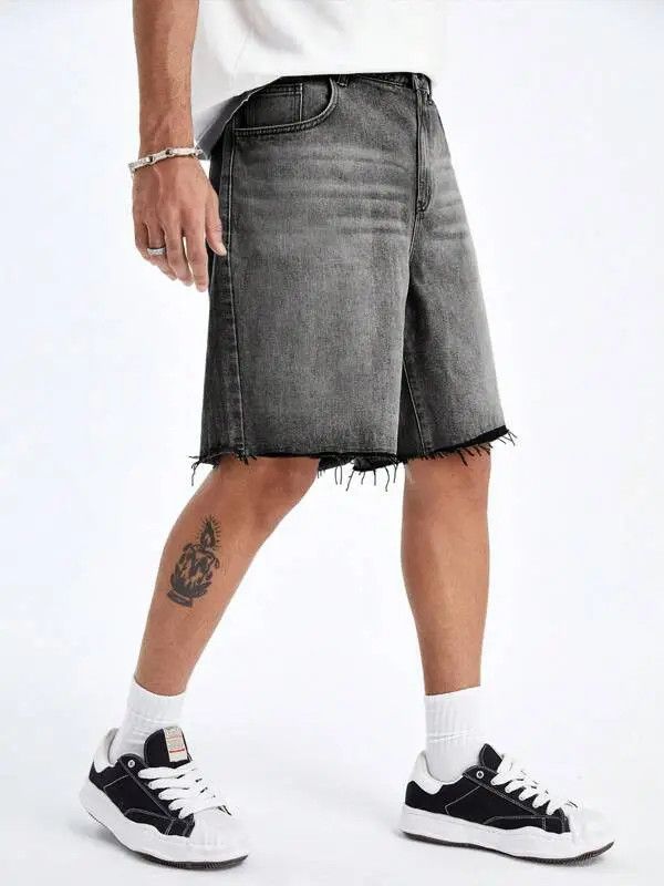 Jean Kusuno x Ryou Vintage RAW washed Shorts Jorts jeans ripped Size US 32 / EU 48 - 1 Thumbnail