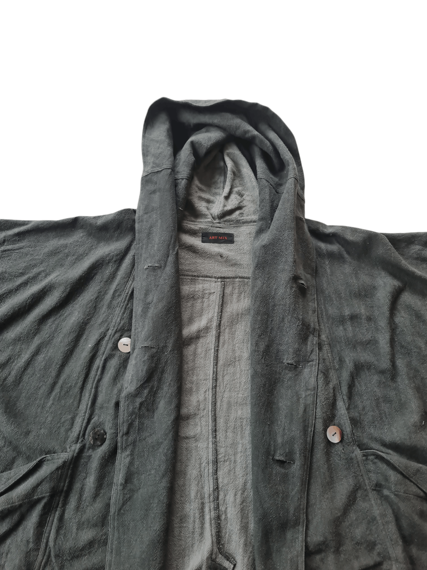 Japanese Brand Vtg Moyuru Asymmetric Jacket Japan Brand Issey Miyake Style Size US L / EU 52-54 / 3 - 4 Thumbnail