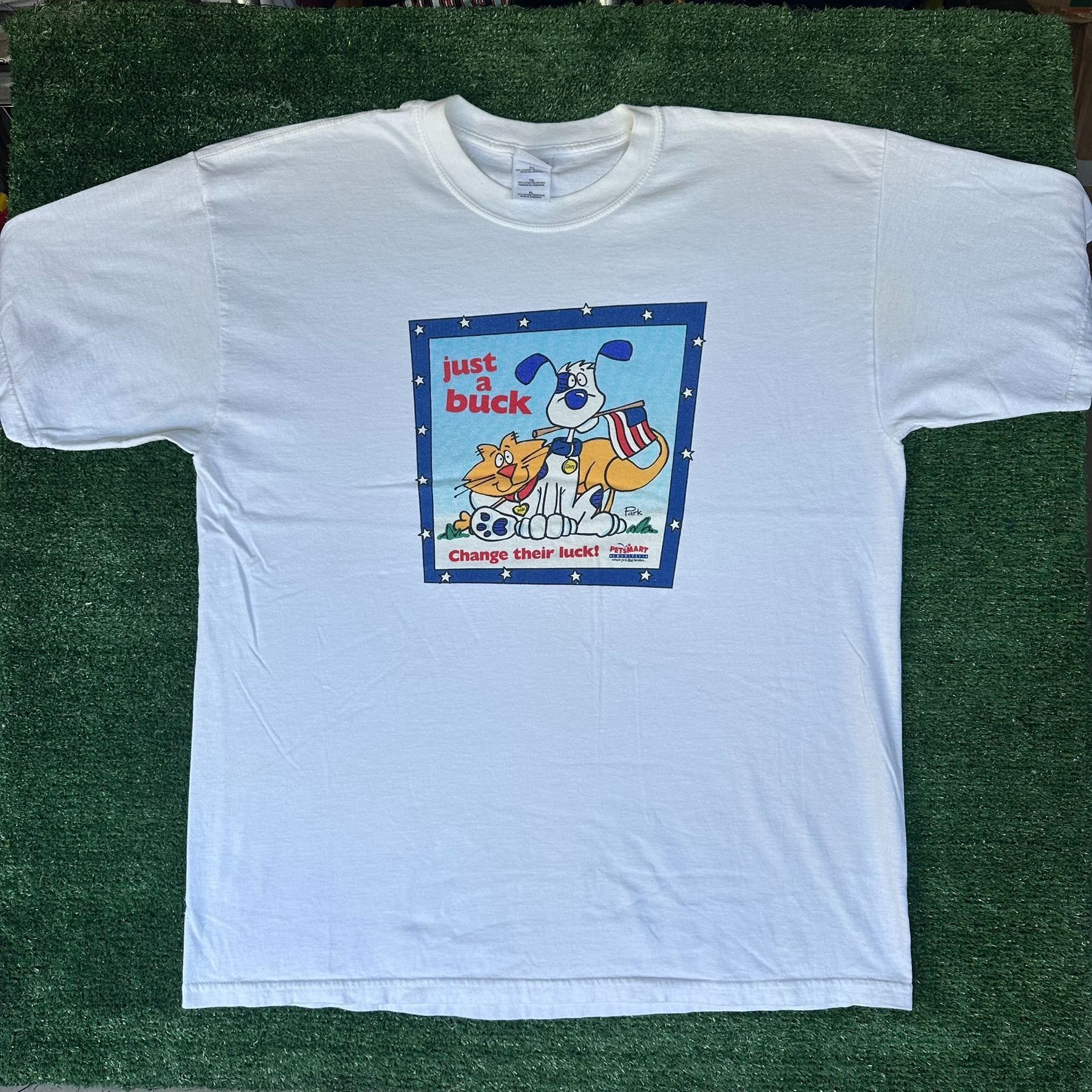 Vintage Vintage 90s PetsMart Charity T-Shirt White XL Cute Gorpcore Size US XL / EU 56 / 4 - 1 Thumbnail