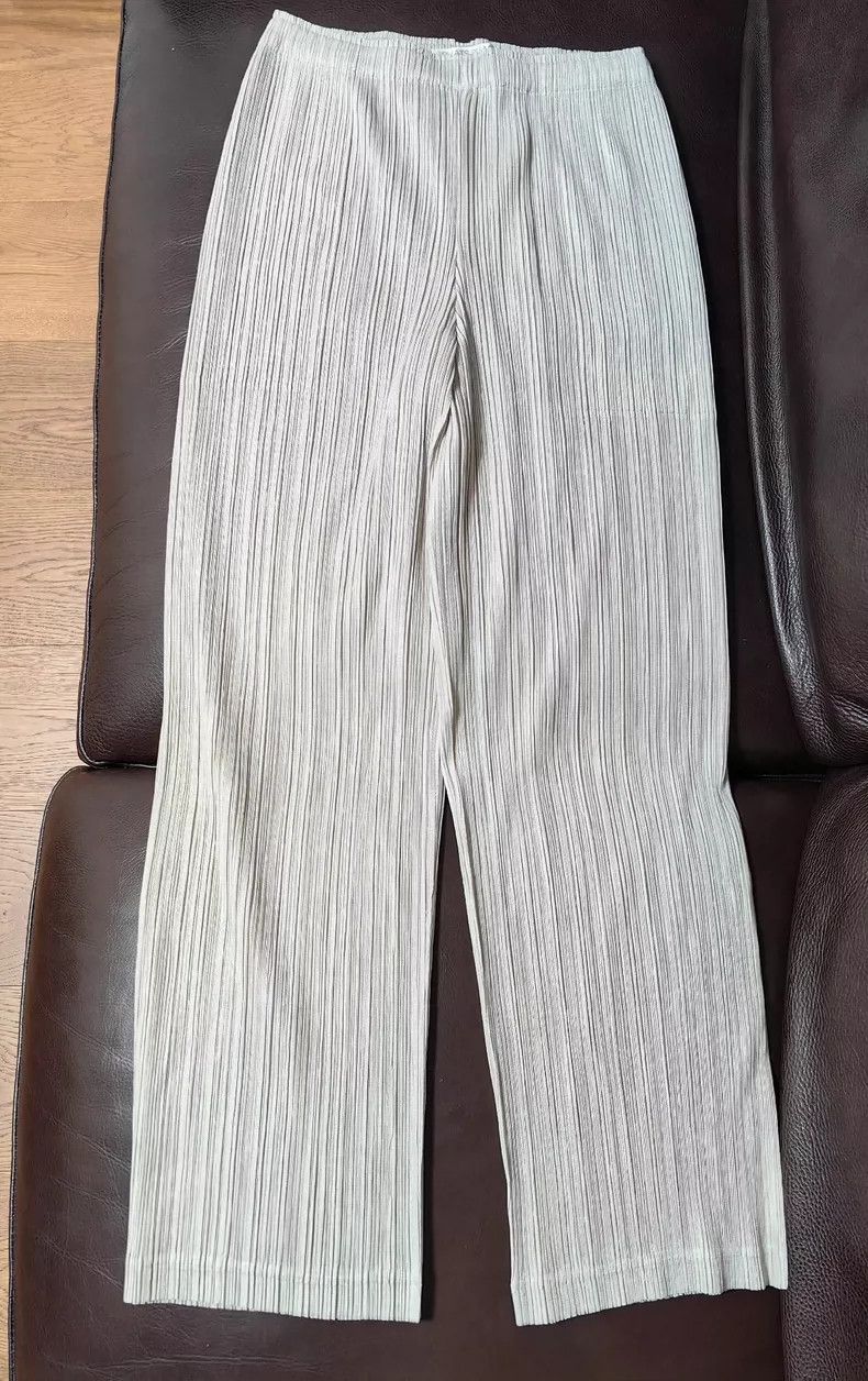 Issey Miyake issey miyake size:3 Cream-colored pleated pants Size 42" / US 20 - 2 Thumbnail