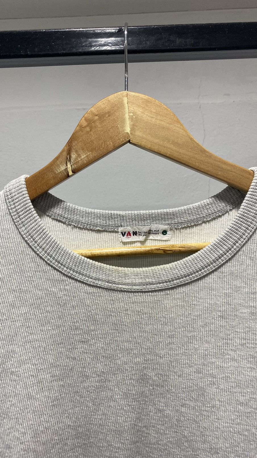 Van × Vintage VAN JAC JAPAN KNIT SWEATER BACKHIT SPELLOUT Size US L / EU 52-54 / 3 - 8 Thumbnail