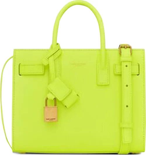 Saint Laurent Paris o1b1hav110724 Size: OS / Embossed Leather Bag in Light Green Size ONE SIZE - 1 Thumbnail