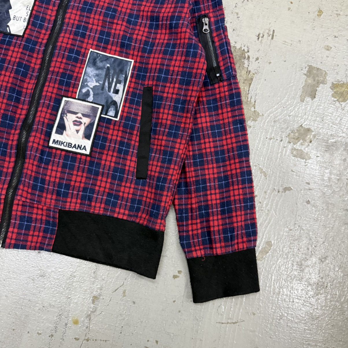 Japanese Brand Raf Simons Riot Riot Riot Style KMK Plaid Bomber Jacket Size US L / EU 52-54 / 3 - 5 Thumbnail
