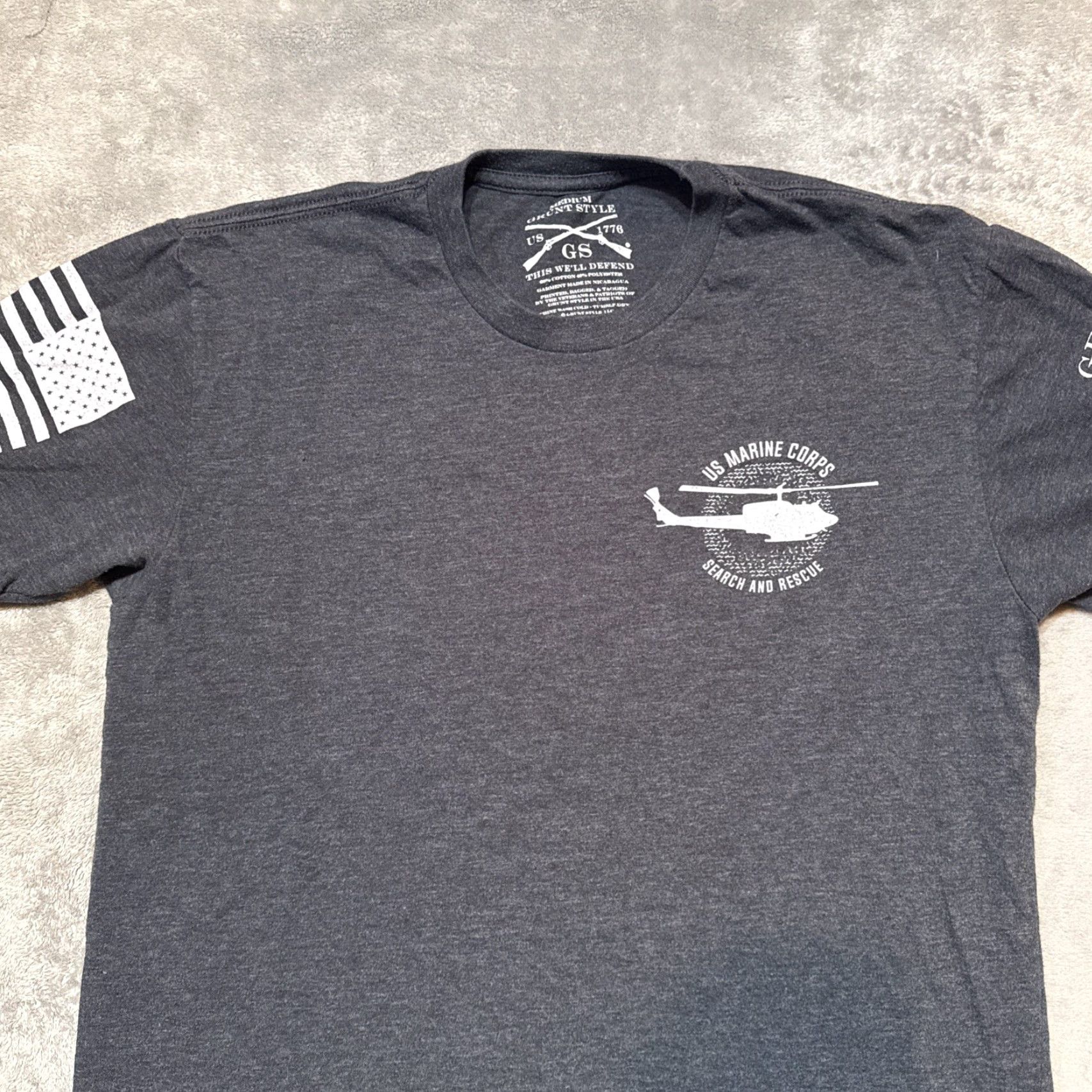 Vintage **Marine Corps Search & Rescue Grunt Style Mens T-Shirt M Gray** User: Marine Corps Search & Rescue Grunt Style Mens T-Shirt M Gray Size US M / EU 48-50 / 2 - 2 Thumbnail