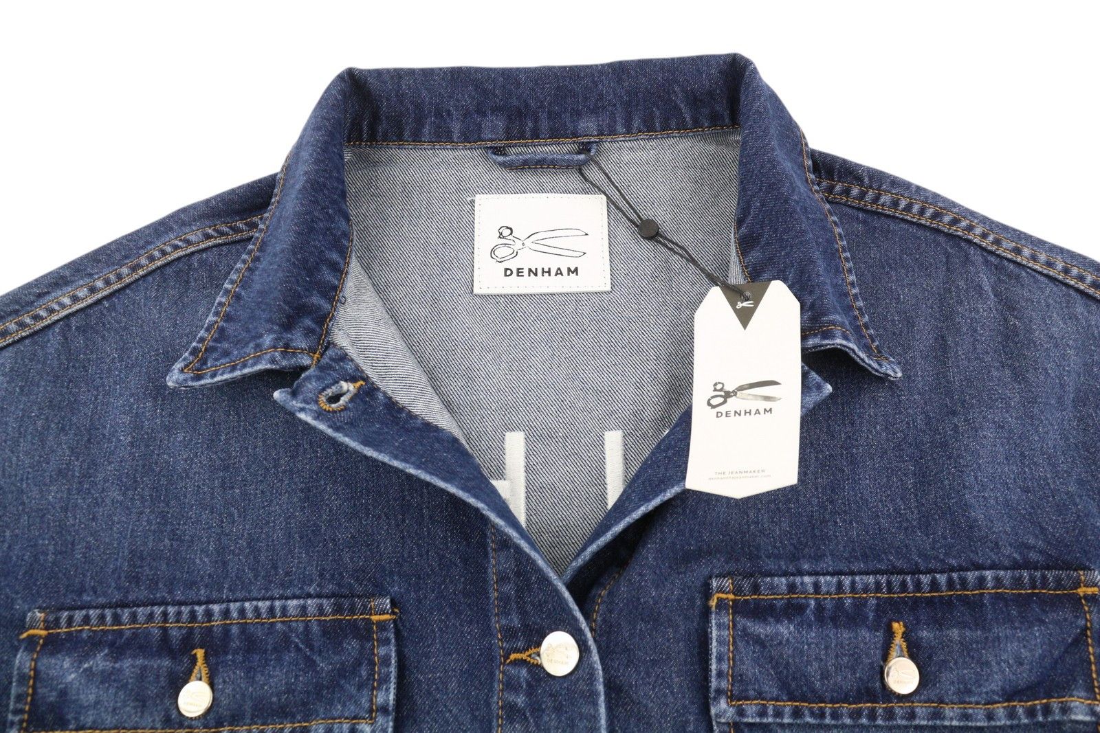 DENHAM CENTURY TRUCKER M Denim Blue Washed Oversized Jacket 85715 Size M / US 6-8 / IT 42-44 - 4 Thumbnail