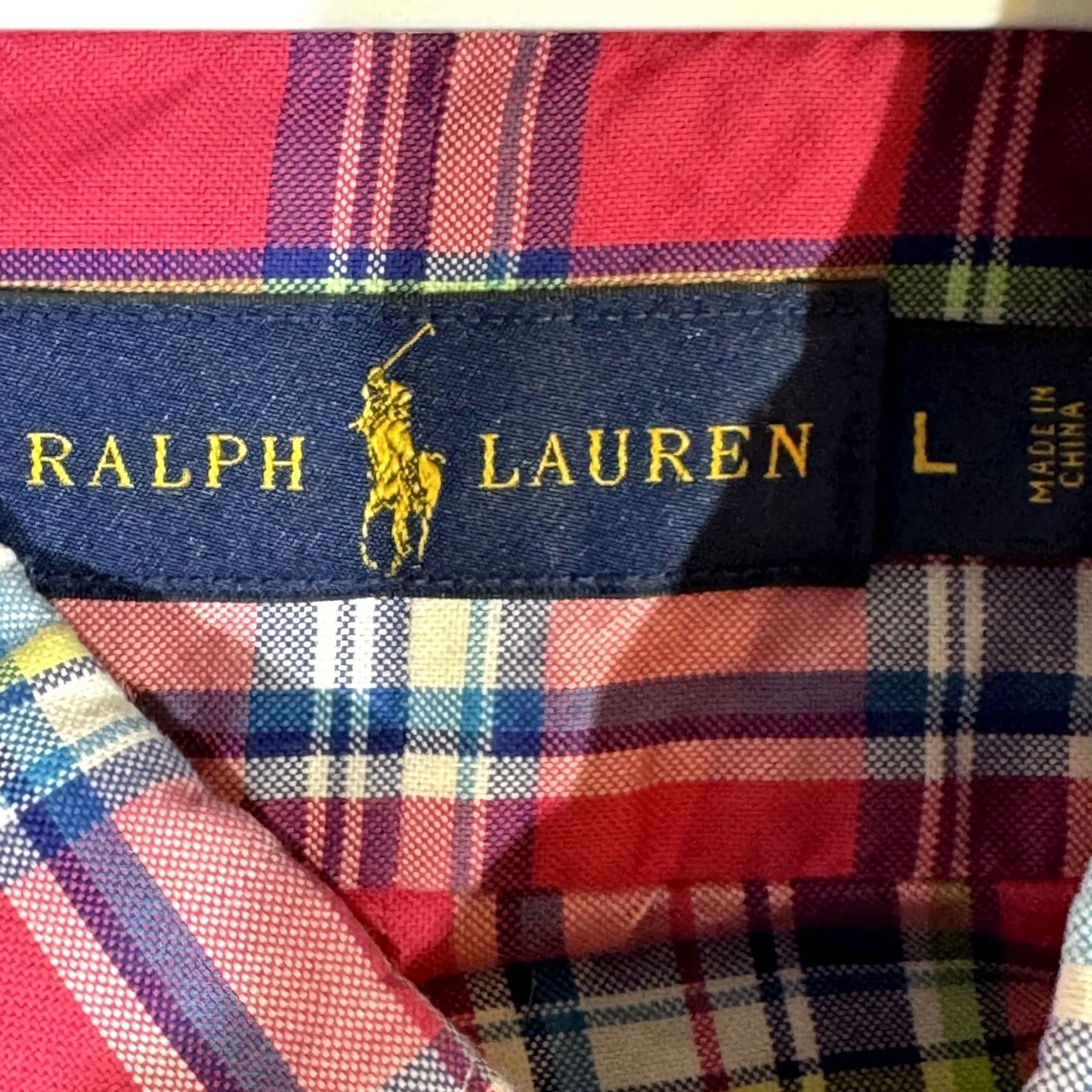 Ralph Lauren Ralph Lauren Mens L Plaid Shirt Cotton Button-Down Long Sleeve Pink & Blue Classic Size US L / EU 52-54 / 3 - 7 Thumbnail