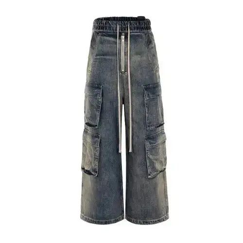 Japanese Brand High Street Washed Gradient Heavy Duty Work Jeans Size US 34 / EU 50 - 2 Thumbnail