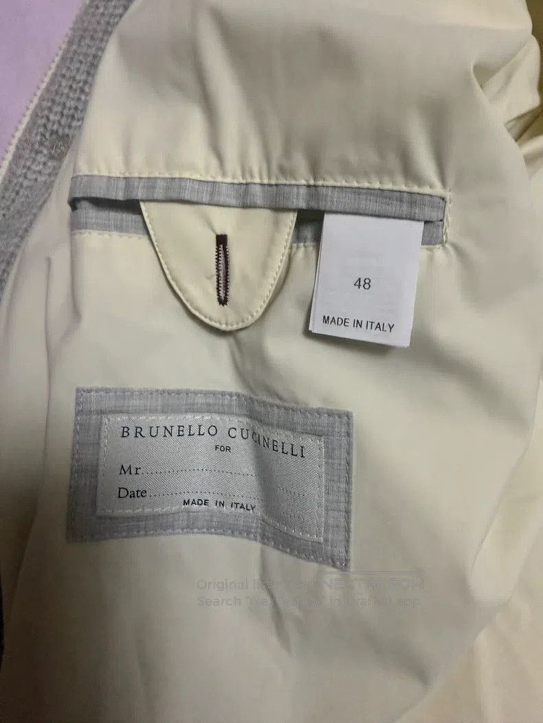 Brunello Cucinelli Brunello Cucinelli Men's Light Gray Hooded Cashmere Jacket Size US M / EU 48-50 / 2 - 4 Thumbnail