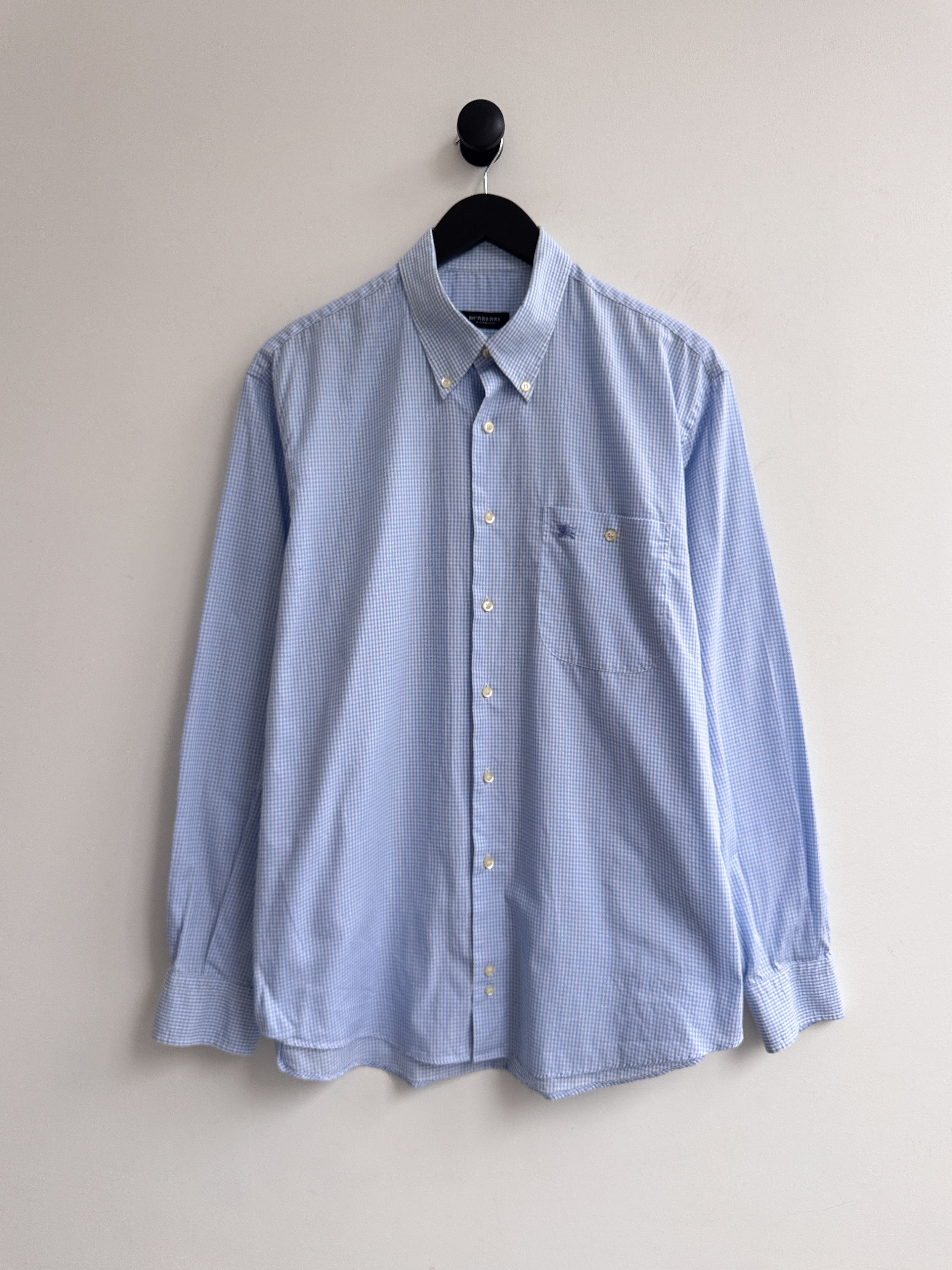Burberry Burberry Blue Check Button Up Shirt Size US XL / EU 56 / 4 - 1 Thumbnail