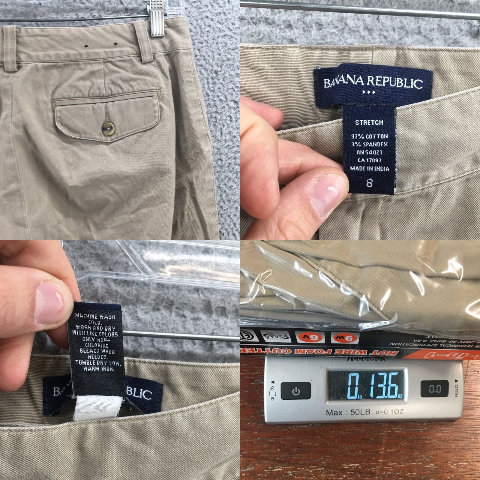 Banana Republic Banana Republic Chino Pants Womens Beige Mid Rise Flare Cut Zip Waist 30 Inseam 31 Size 30" / US 8 / IT 44 - 9 Thumbnail