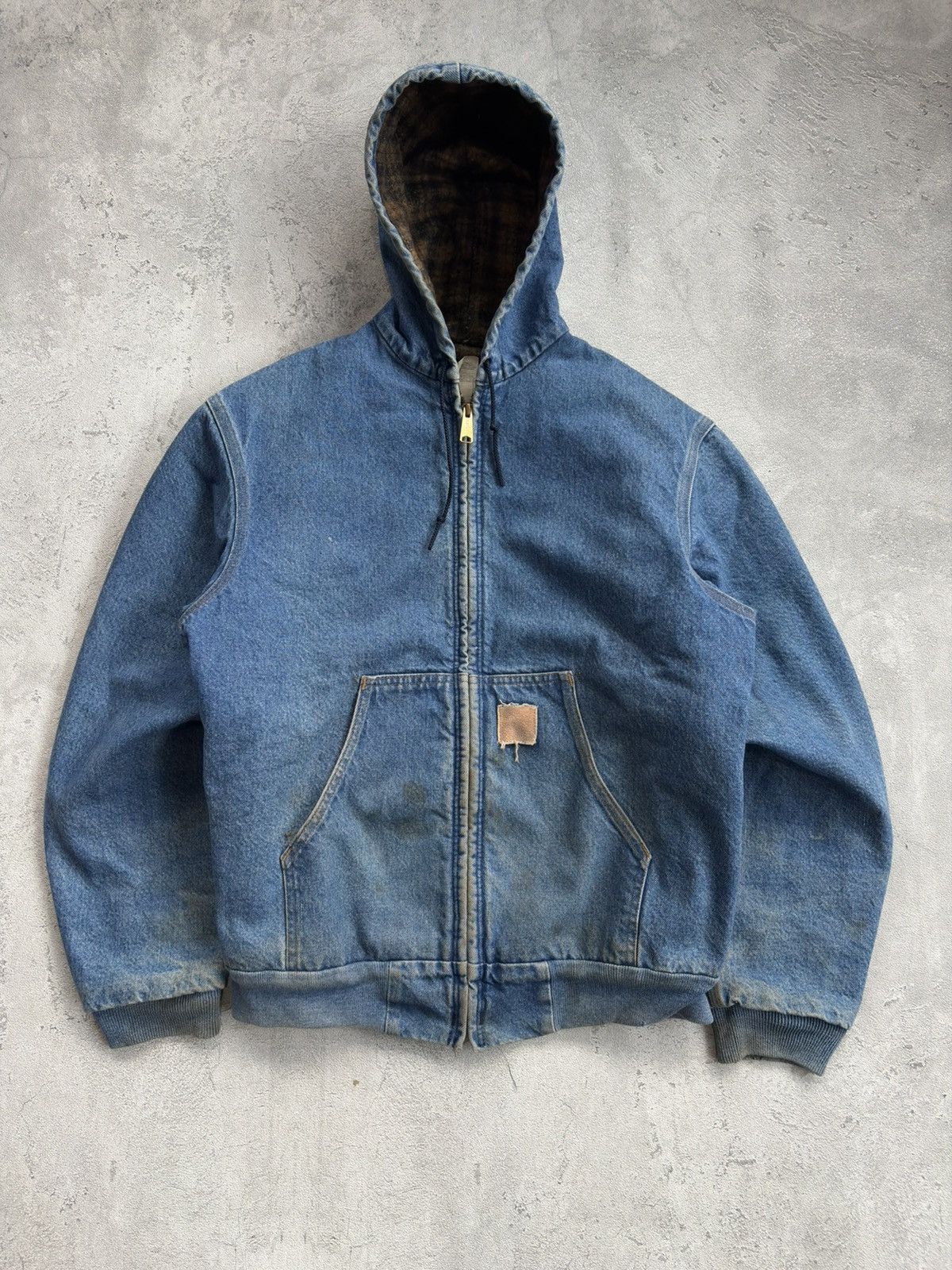 Carhartt VINTAGE FADED CARHARTT ACTIVE DENIM J08 DST JACKET Size US M / EU 48-50 / 2 - 1 Thumbnail