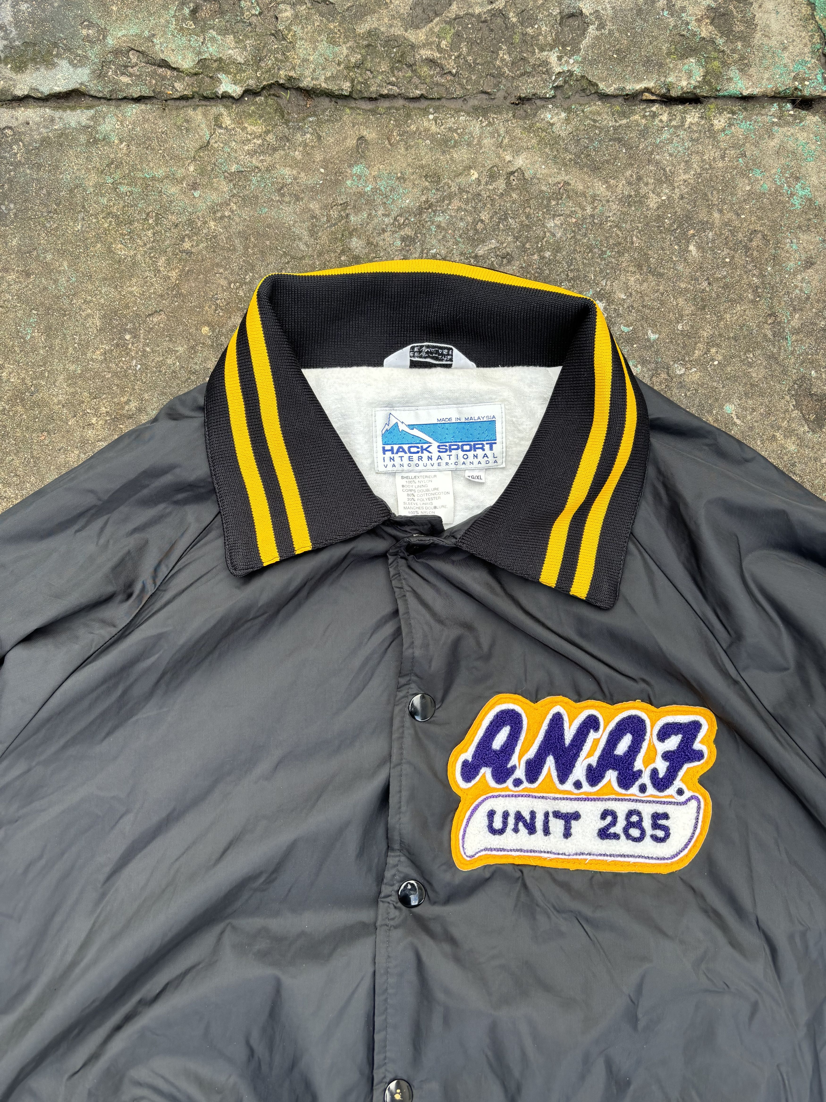 Salem Sportswear Vintage 80s Hack Sport Army Navy Air Force Nylon Jacket Size US XL / EU 56 / 4 - 2 Thumbnail