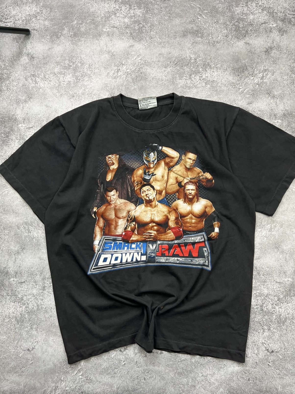 Vintage Vintage 90s WWE Wrestling T Shirt Tee Mens Black Size US L / EU 52-54 / 3 - 1 Thumbnail