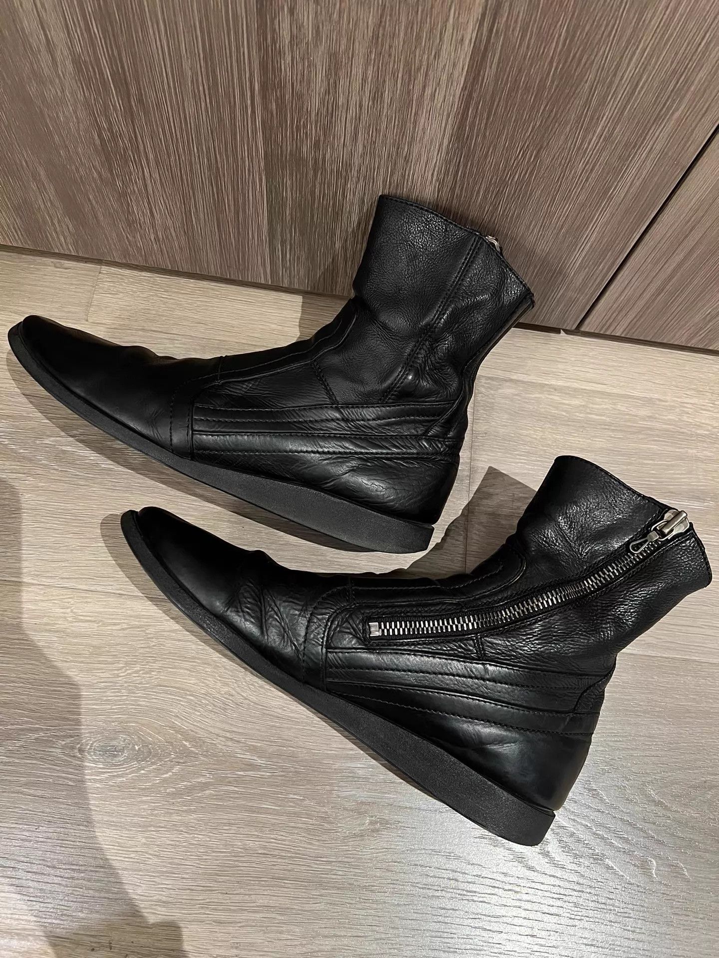 Julius MA_JULIUS High Top Calfskin Zipper Boot Thin Sole Vintage Size US 10 / EU 43 - 2 Thumbnail
