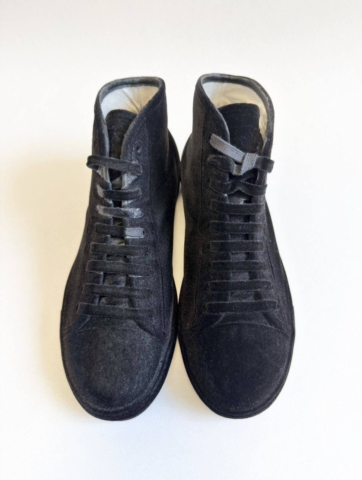 Maison Margiela A/W 09 Black ‘Flocked Velvet’ Sneakers Size US 8 / EU 41 - 1 Thumbnail