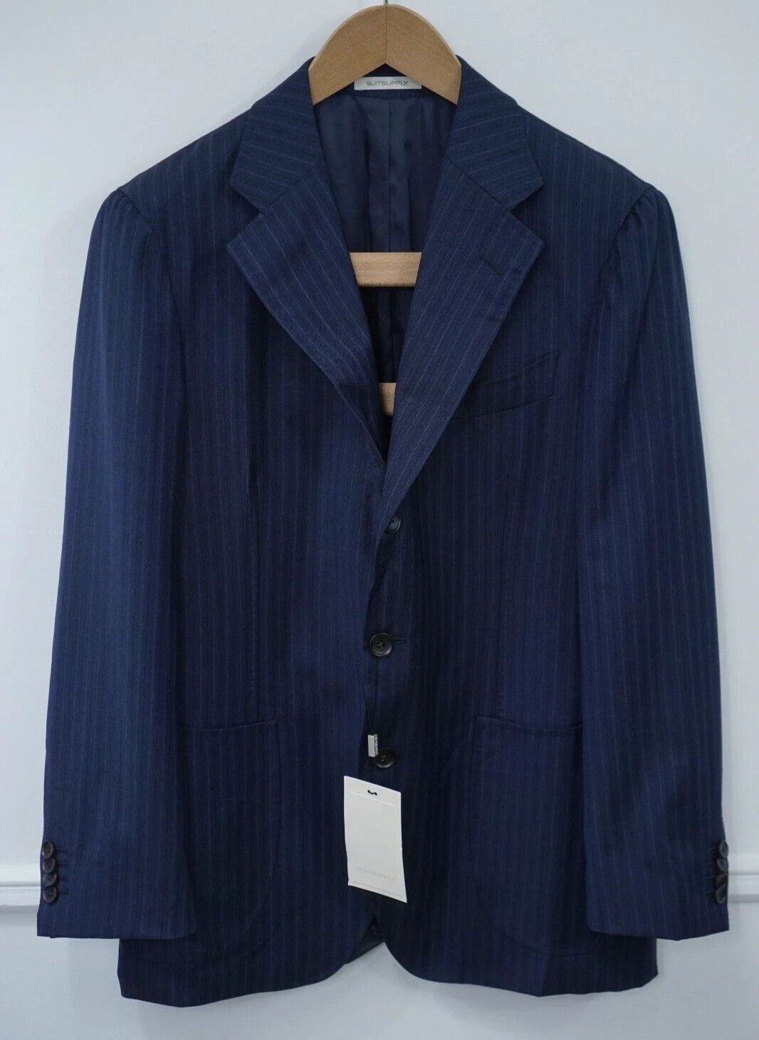 Suitsupply Men Suitsupply Blazer Havana Tulip Blue Wool S130 UK/US40S Size 40S - 1 Thumbnail