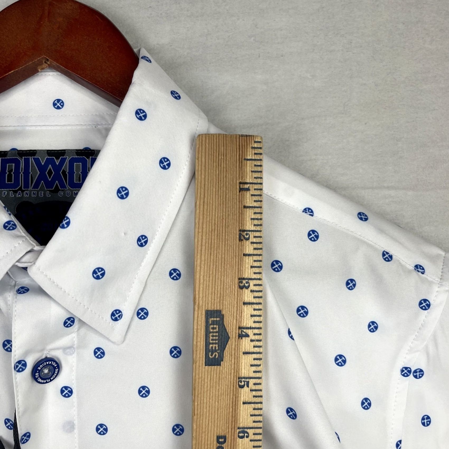 Vintage Dixxon Shirt Mens Medium White Blue Polkacide D-lite Button Down Short Sleeve Polka Dot Casual Workwear Button-Down Mens Size US M / EU 48-50 / 2 - 5 Thumbnail