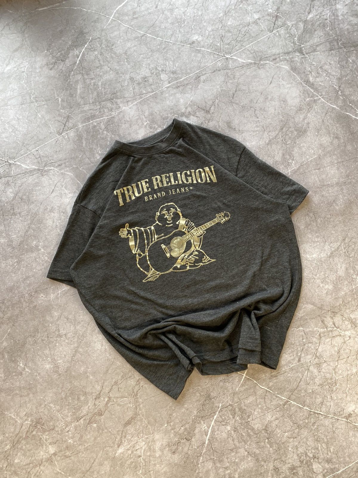 True Religion × Vintage Basic True Religion Brand Jeans Loungewear Big Logo T Shirt Size US L / EU 52-54 / 3 - 1 Thumbnail