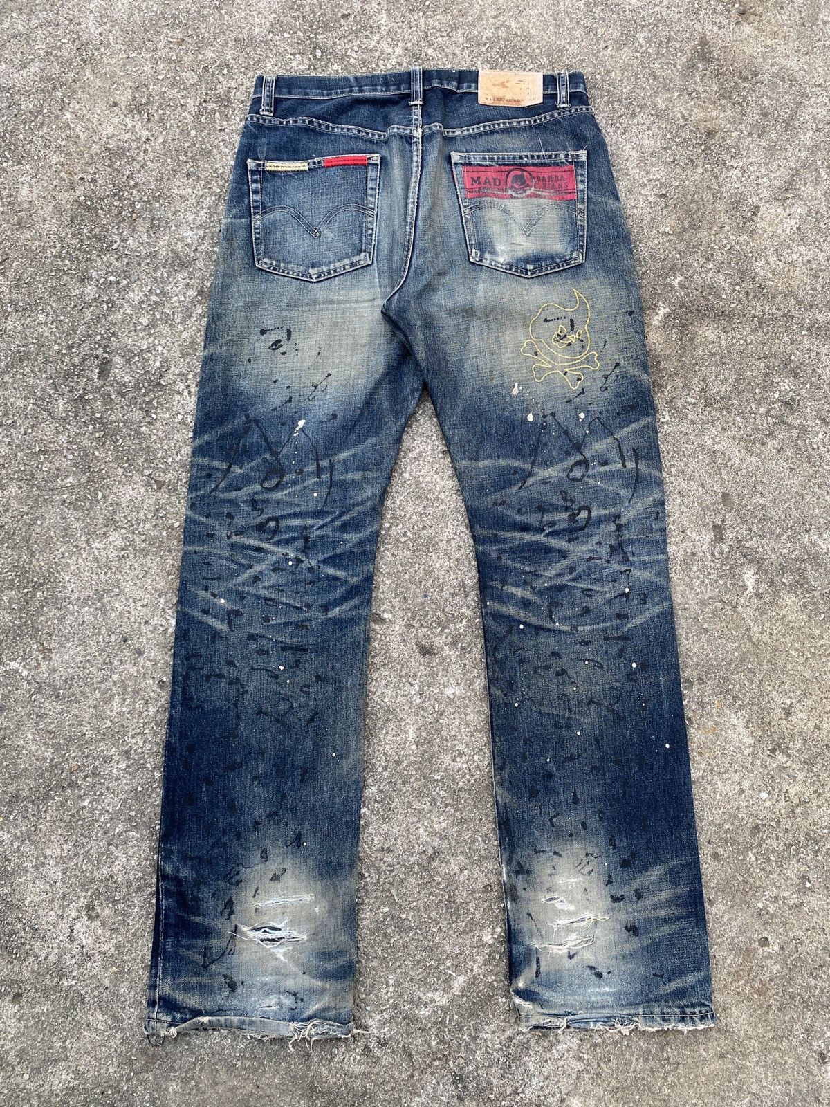 Barbarian × Levi's × Levi's Vintage Clothing Levi’s x Mad Barbarians Distressed Splatter Design Denim Size US 34 / EU 50 - 4 Thumbnail