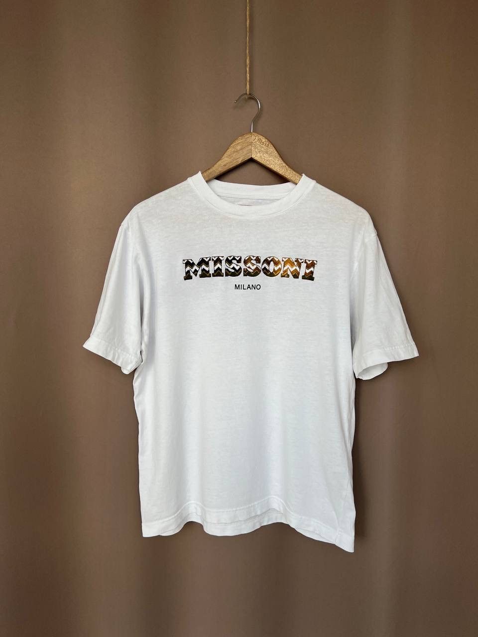 Missoni Missoni Embroidered Big Logo T-Shirt Mens Size S White Size US S / EU 44-46 / 1 - 1 Thumbnail