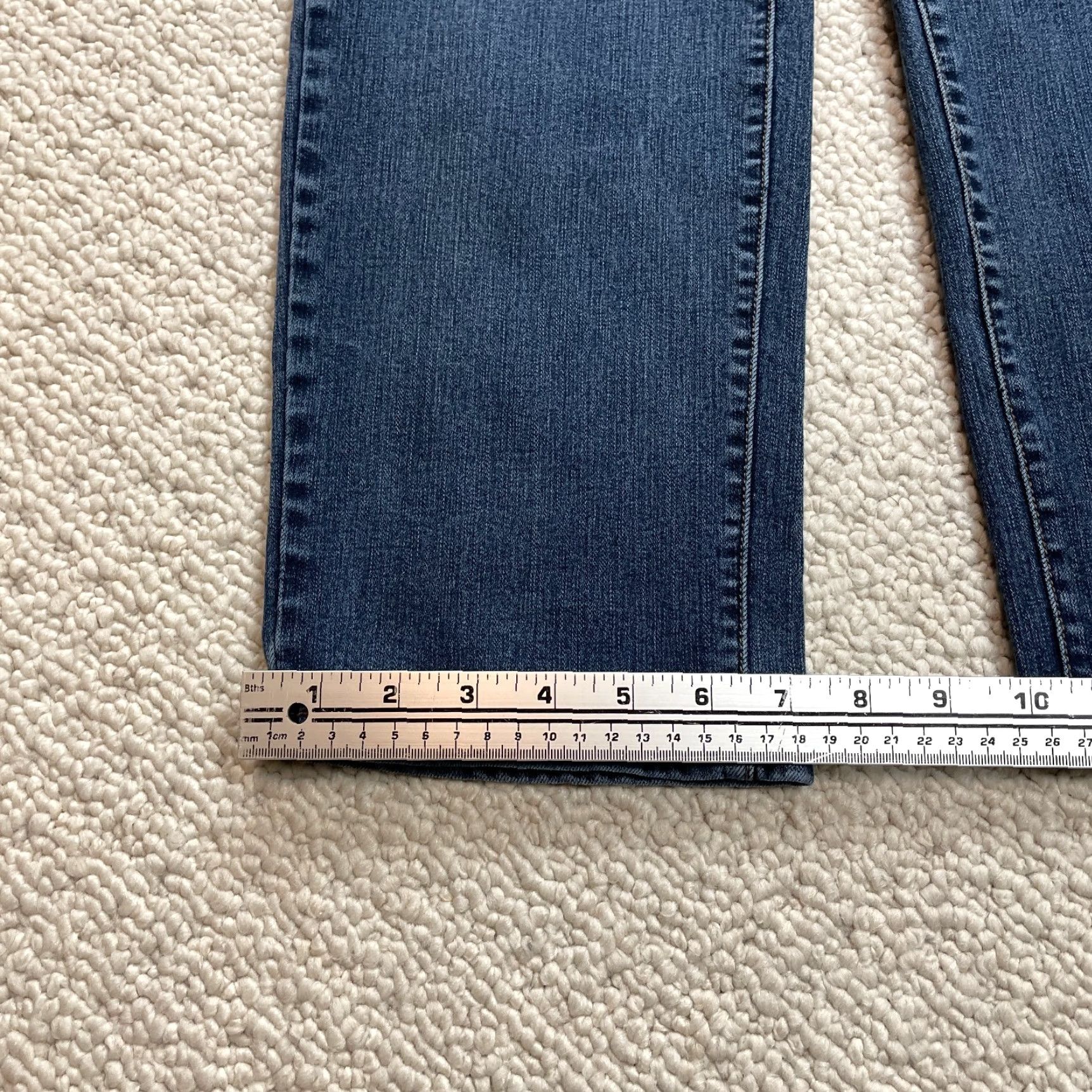 Vintage Time and Tru Jeans Womens 16 Blue Denim Dark Wash Straight Leg Stretch 35x26 Size 38" / US 16 / IT 52 - 2 Thumbnail