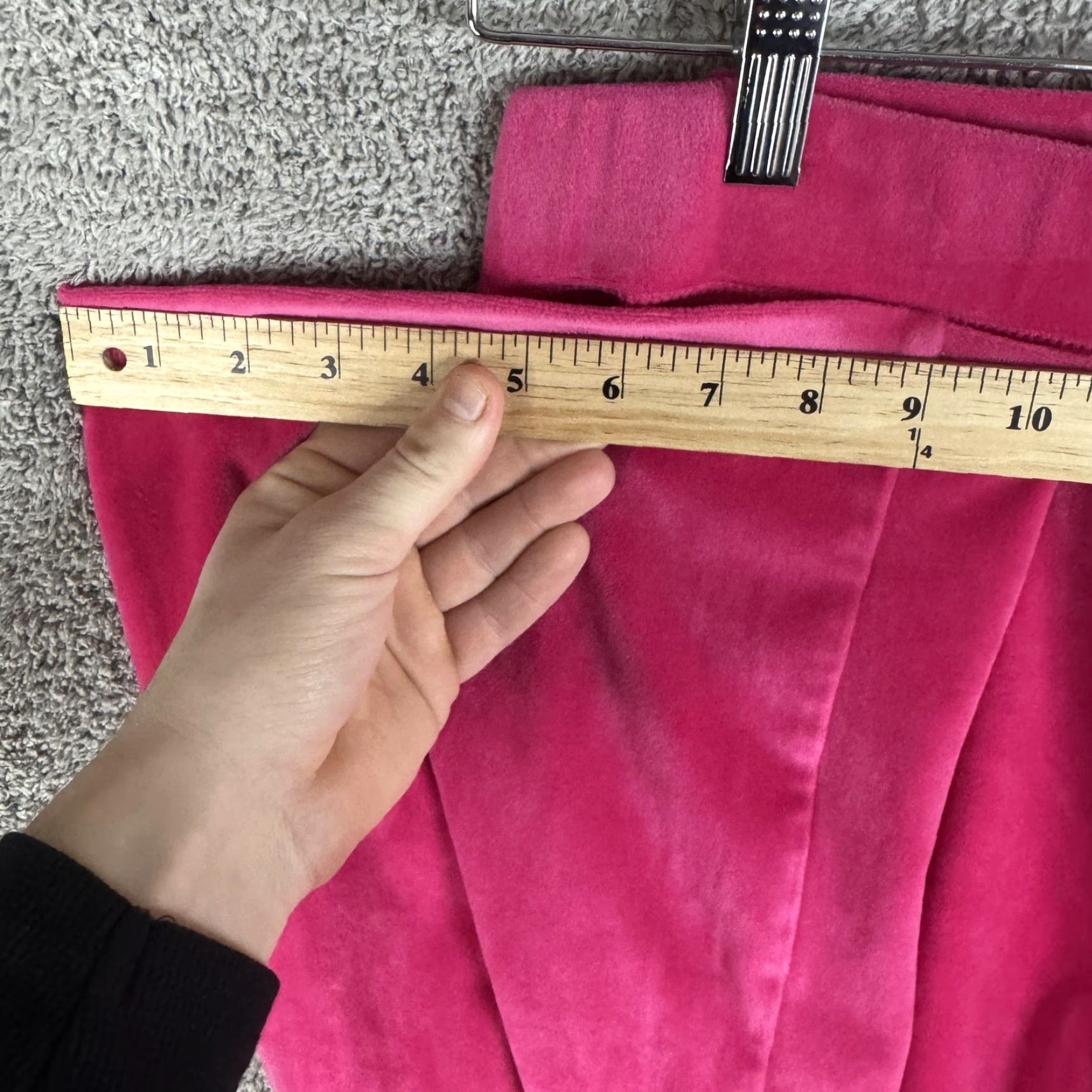 Juicy Couture Juicy Couture Pink Velour Wide-Leg Sweatpants Womens XXL Logo Rhinestone Pull On Elastic Waist Pants Size 40" / US 18 - 6 Thumbnail