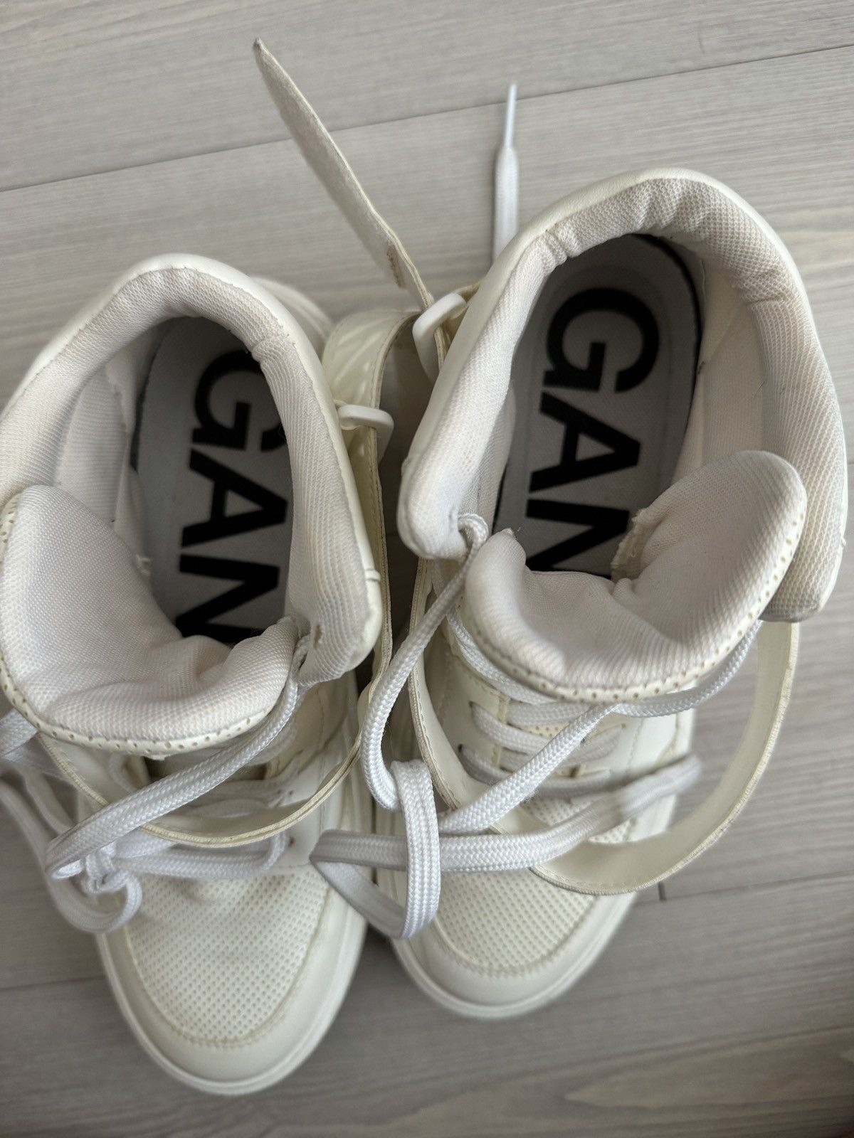 Ganni GANNI White Sporty Mix High-Too Sneakers EU 39 Size US 9 / IT 39 - 7 Thumbnail