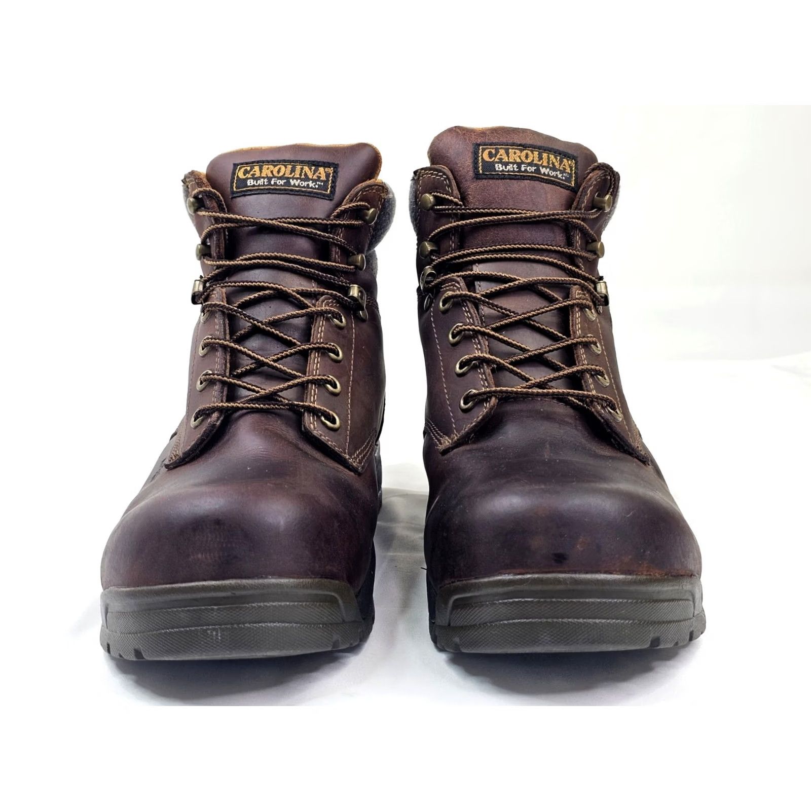 Vintage Carolina Brown Leather Waterproof Composite Toe Work Boots Men 12D Safety ASTM Shoes Size US 12 / EU 45 - 6 Thumbnail