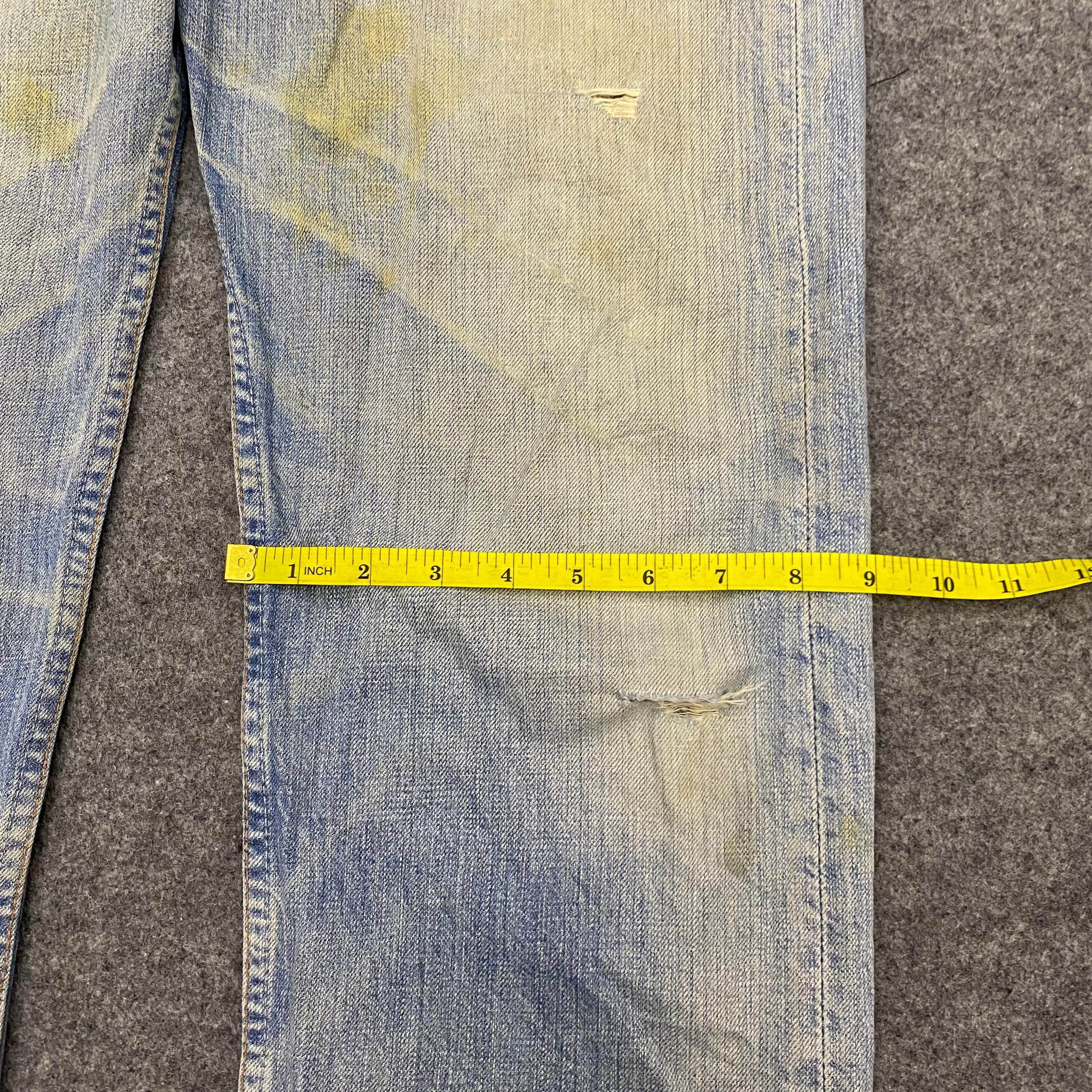 Levi's Vintage Levis 501 Distressed denim Kurt Cobain Style Size US 33 - 7 Thumbnail