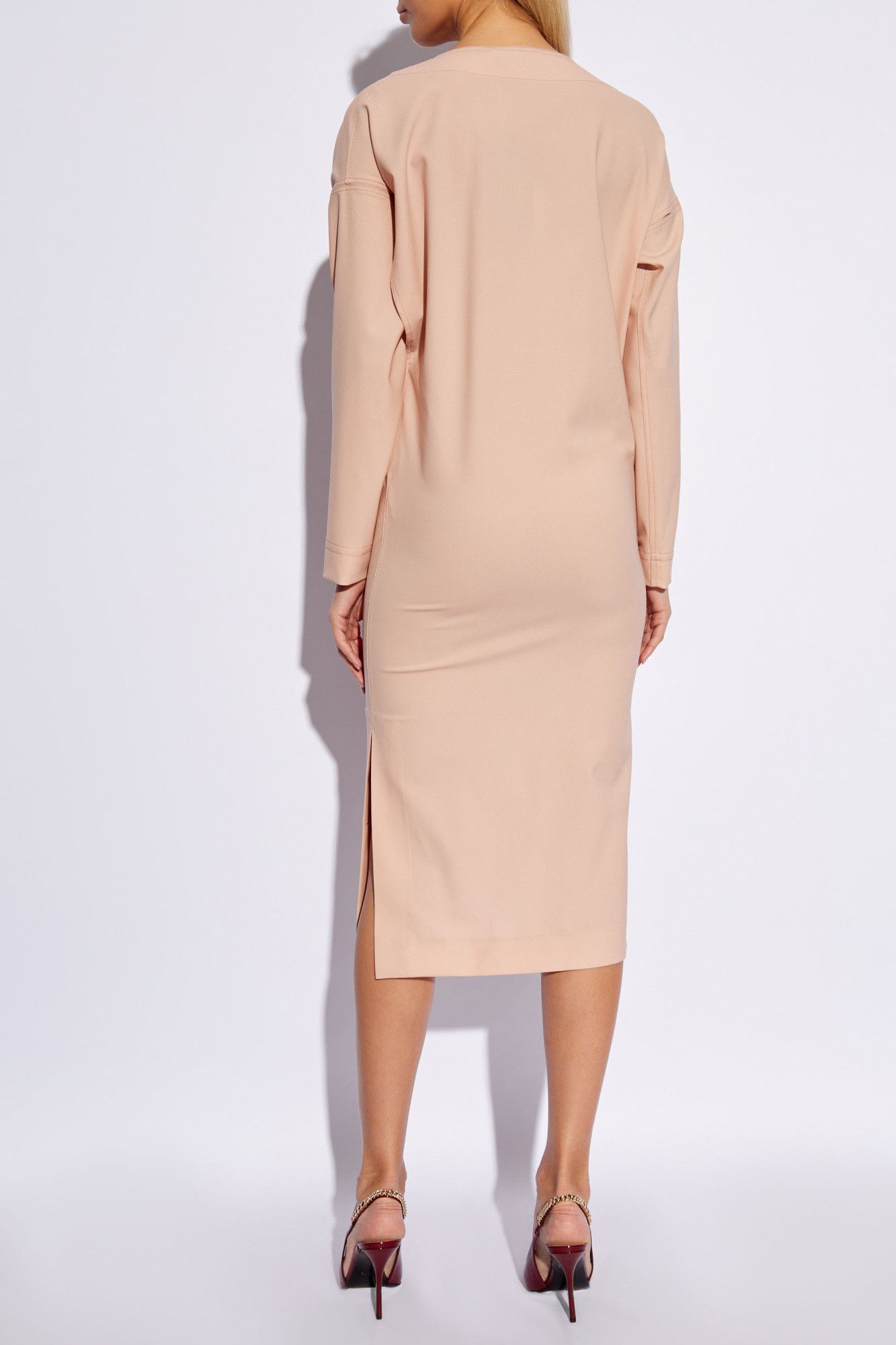 Gucci o1la5ras0526 Midi Dress in Pink Size M / US 6-8 / IT 42-44 - 4 Thumbnail