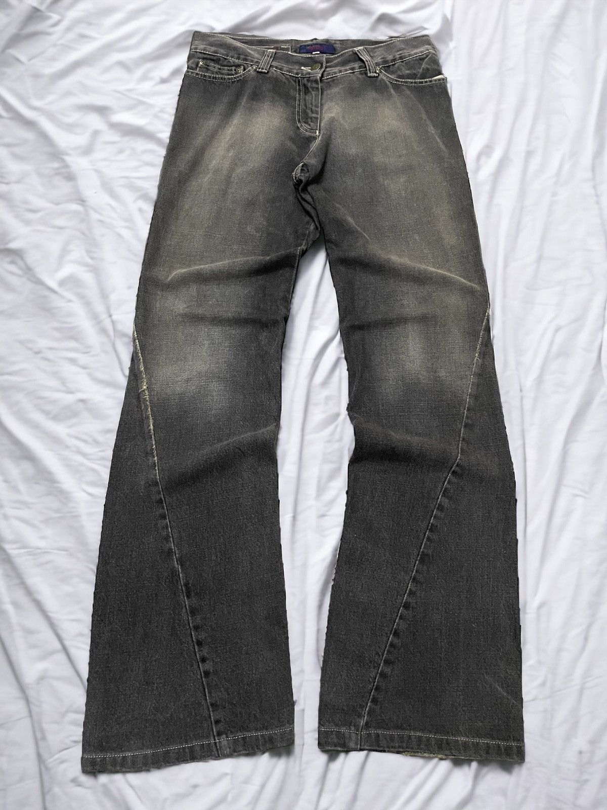 Designer × Kenzo × Vintage Vintage Kenzo Paris Mud Grey Flared Denim Pants Size US 30 / EU 46 - 1 Thumbnail