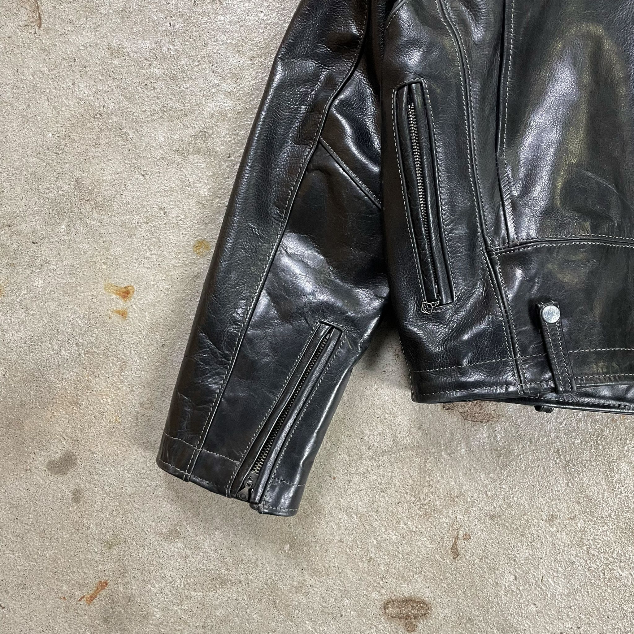 Diesel Vintage Diesel Black Genuine Leather Perfecto Biker Jacket Size US L / EU 52-54 / 3 - 4 Thumbnail